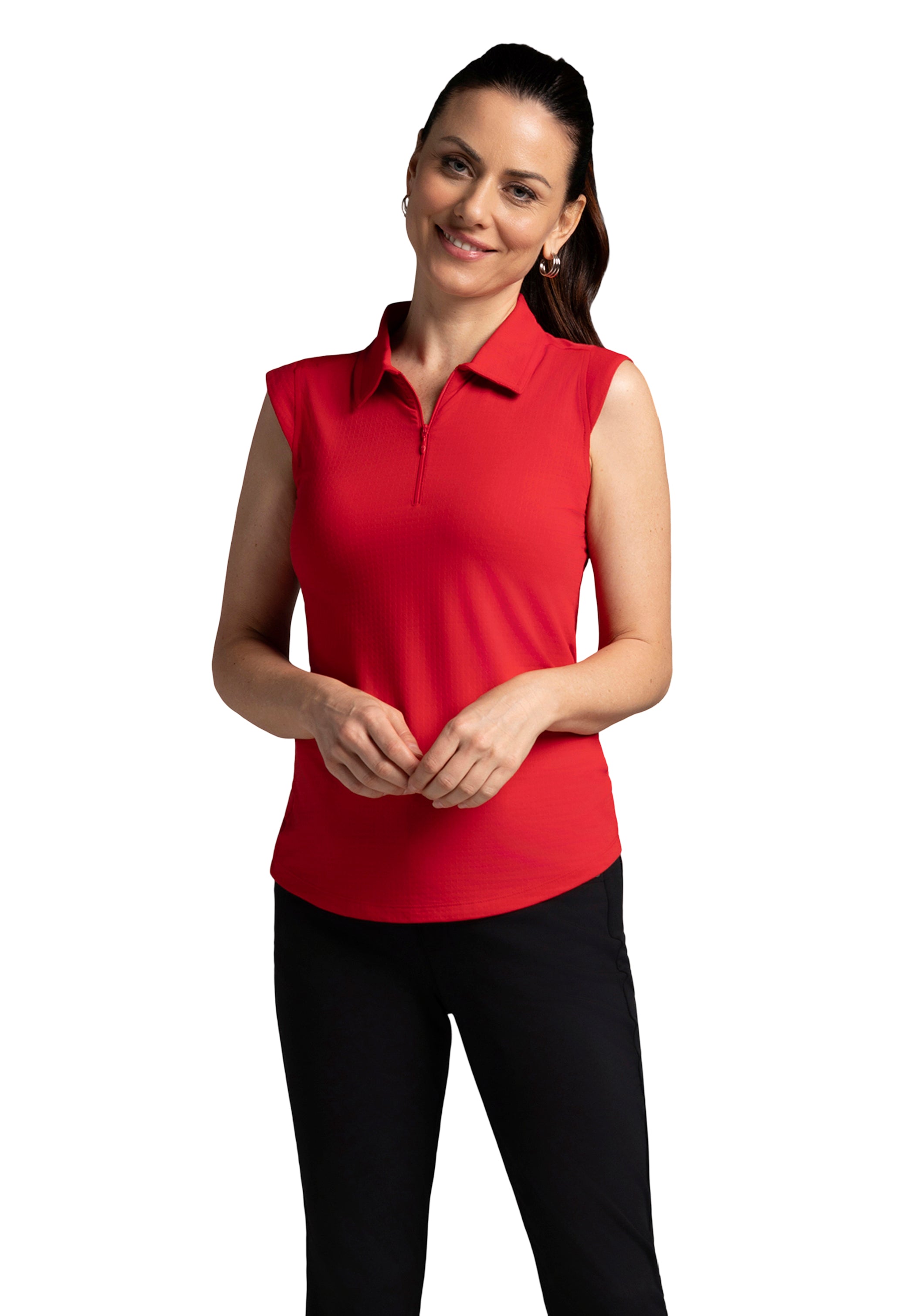 Solid Sleeveless Polo