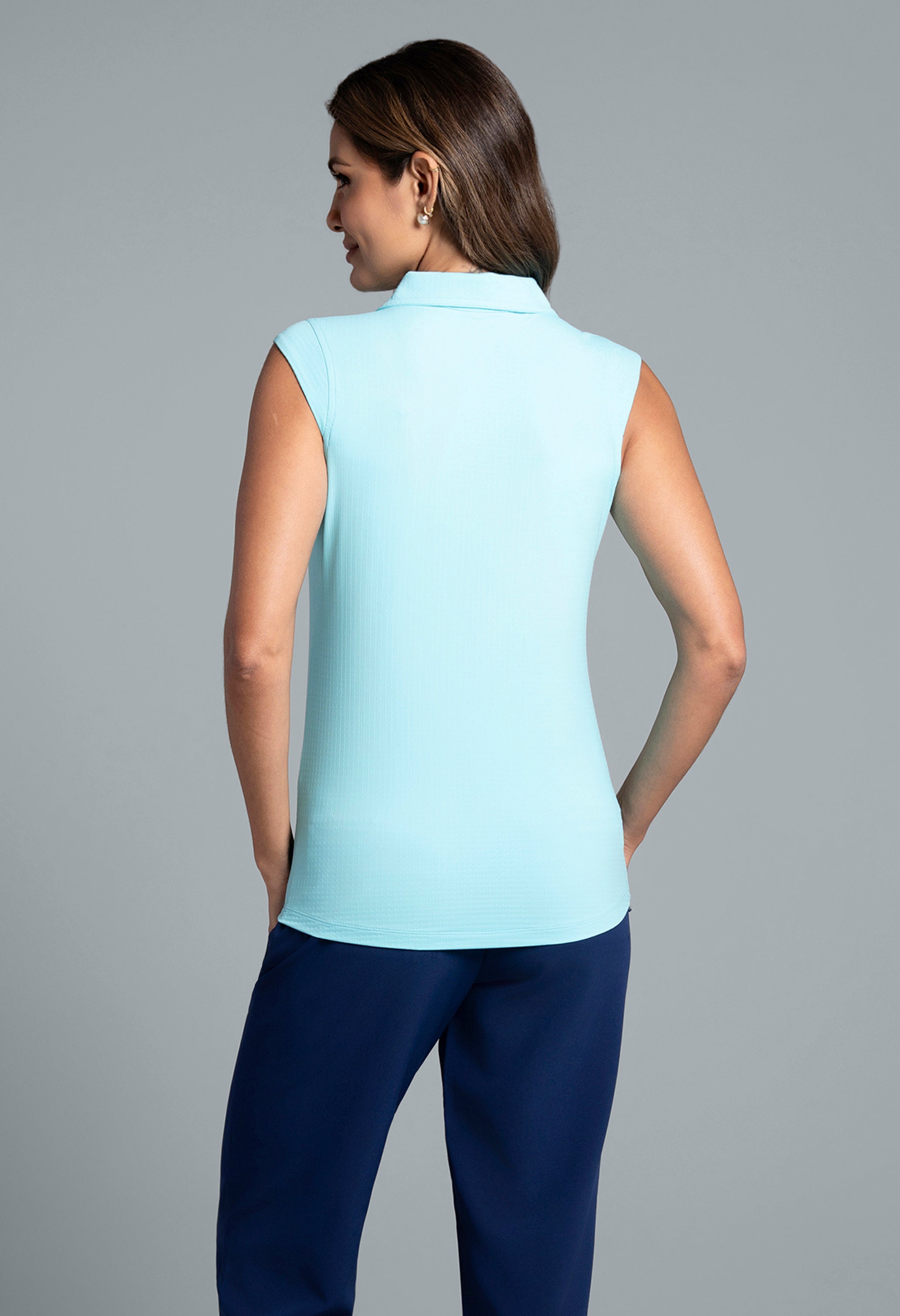 Solid Sleeveless Polo