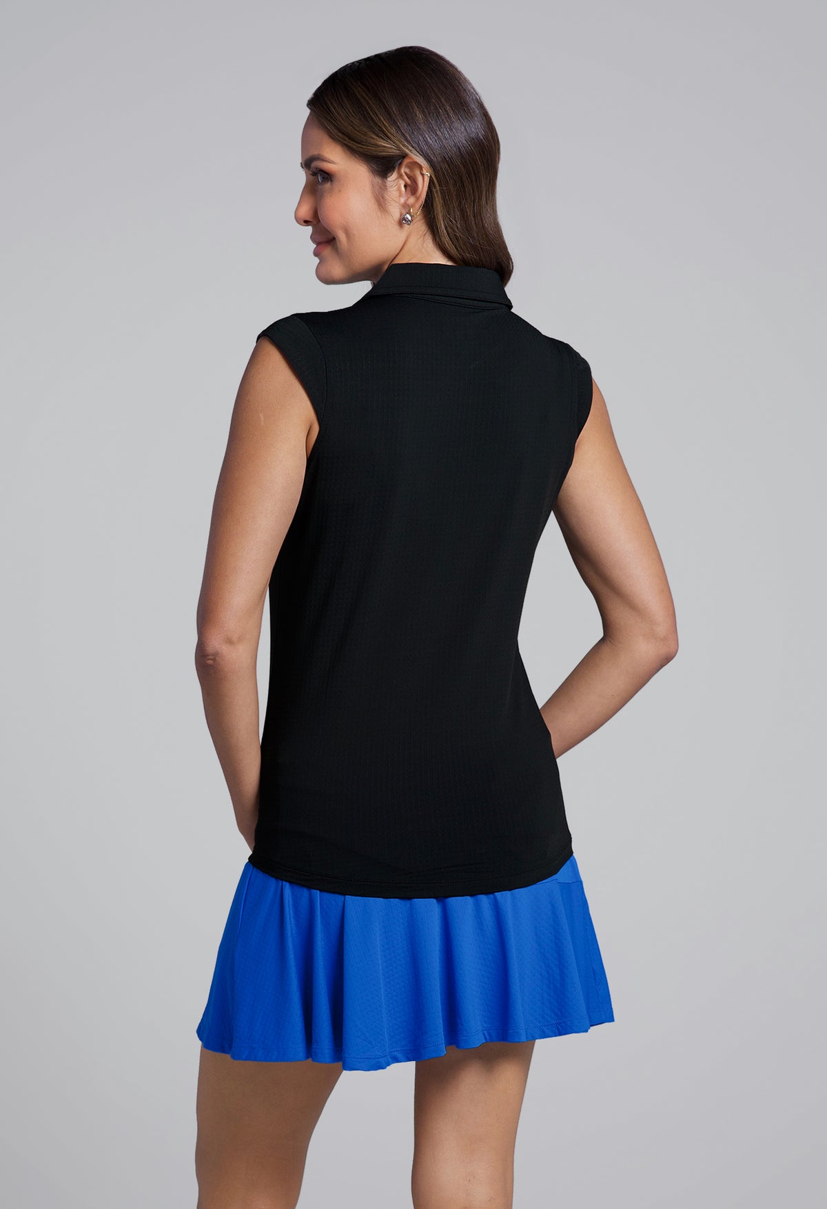 Solid Sleeveless Polo