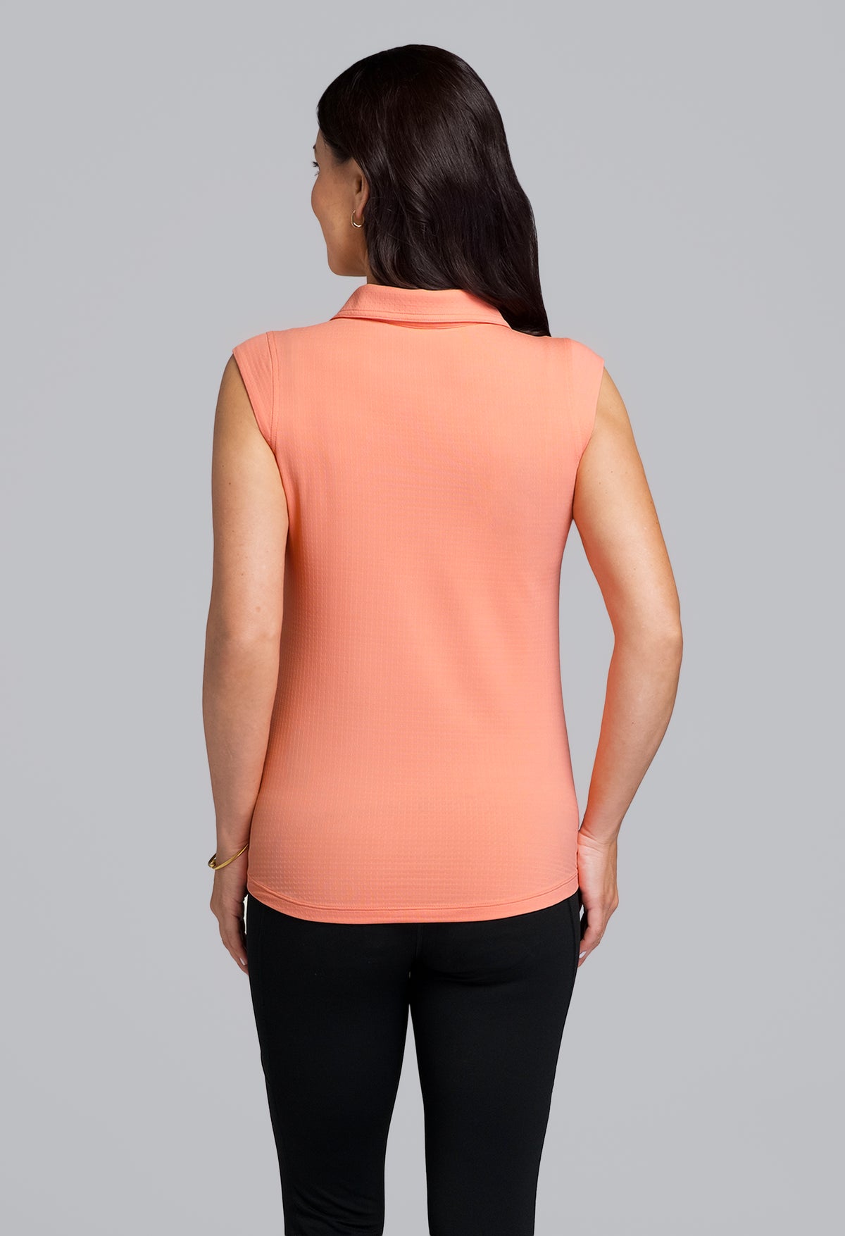 Solid Sleeveless Polo