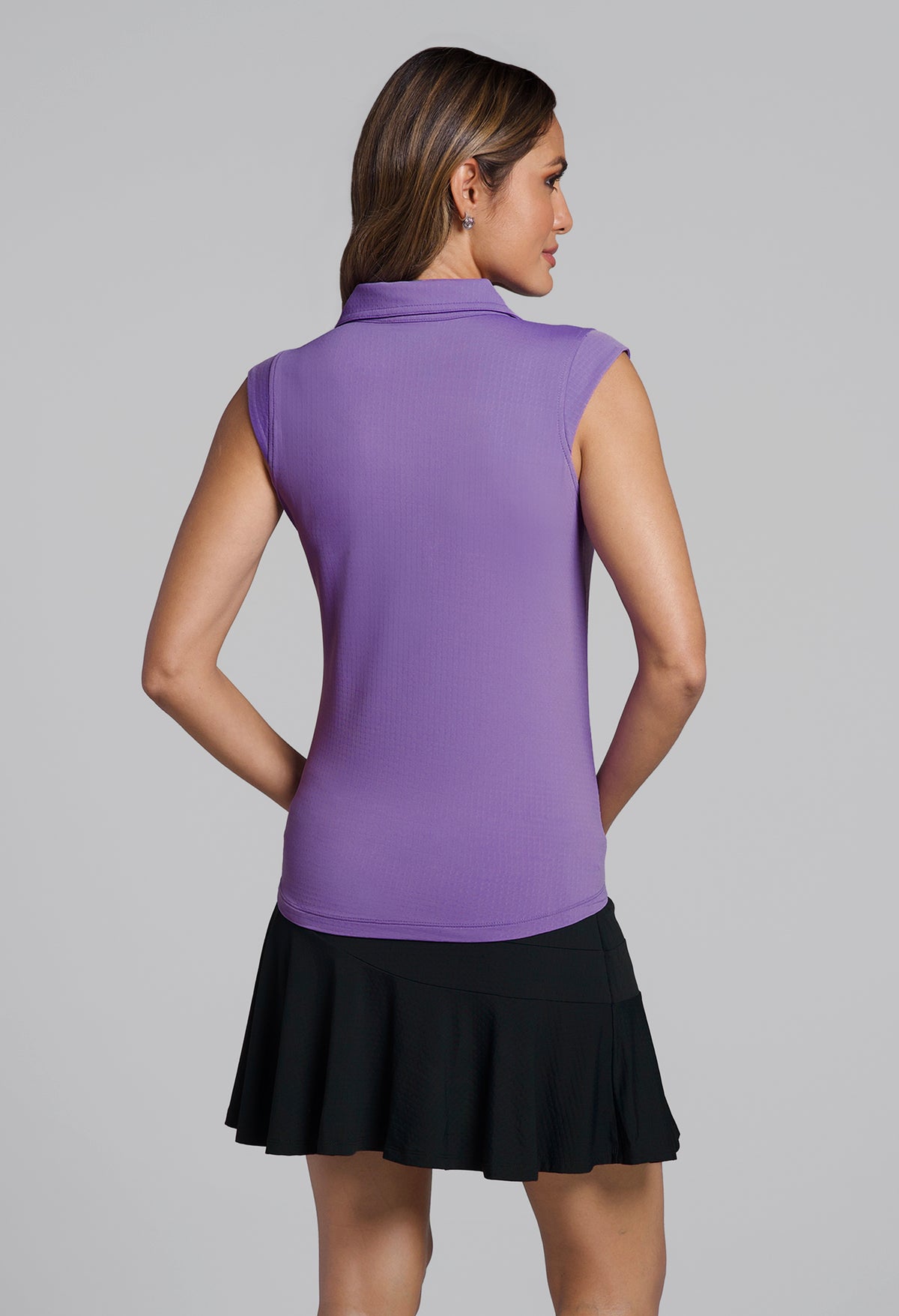 Solid Sleeveless Polo