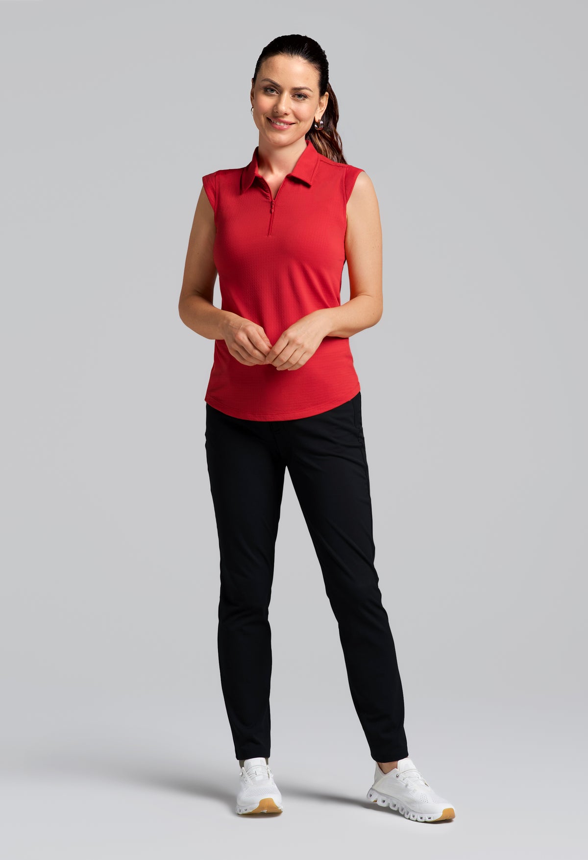 Solid Sleeveless Polo