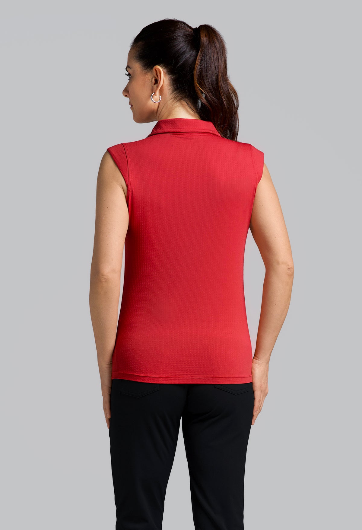 Solid Sleeveless Polo