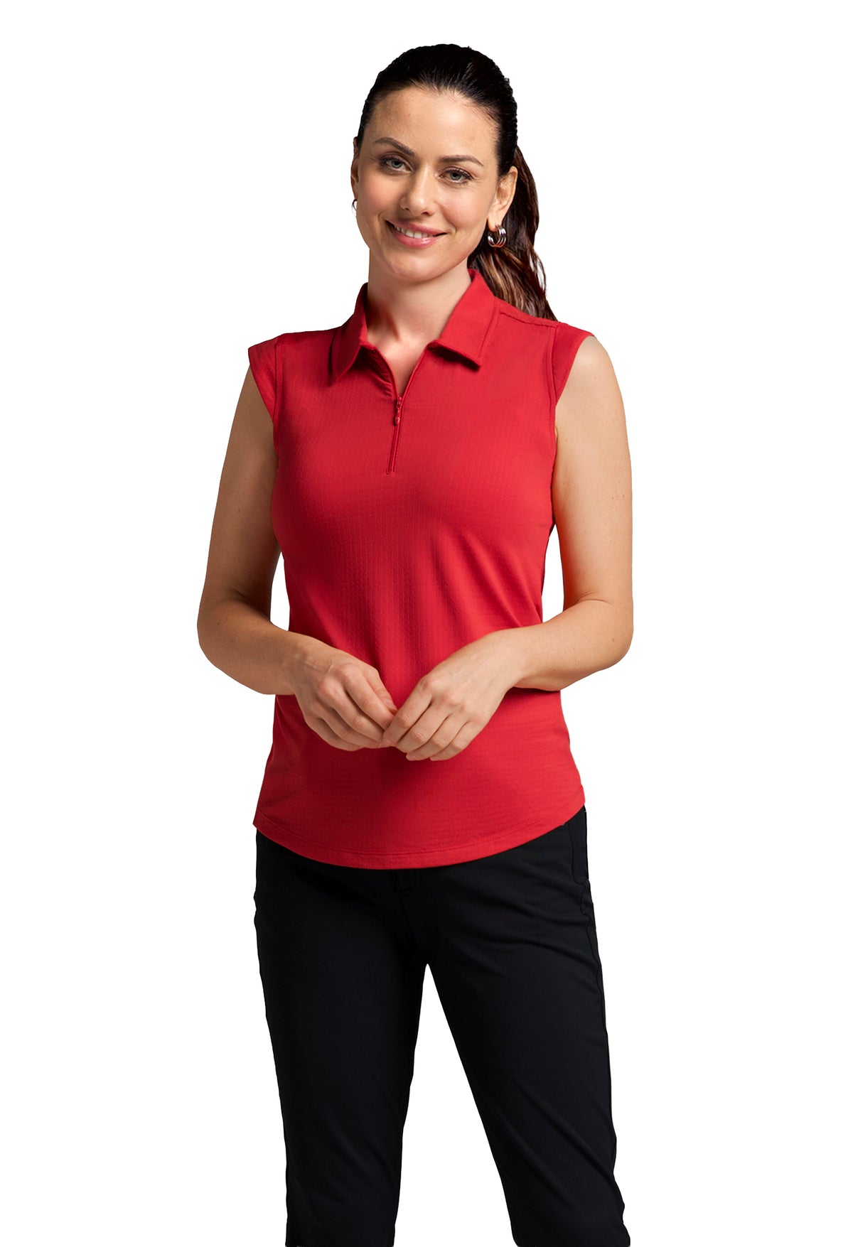 Solid Sleeveless Polo