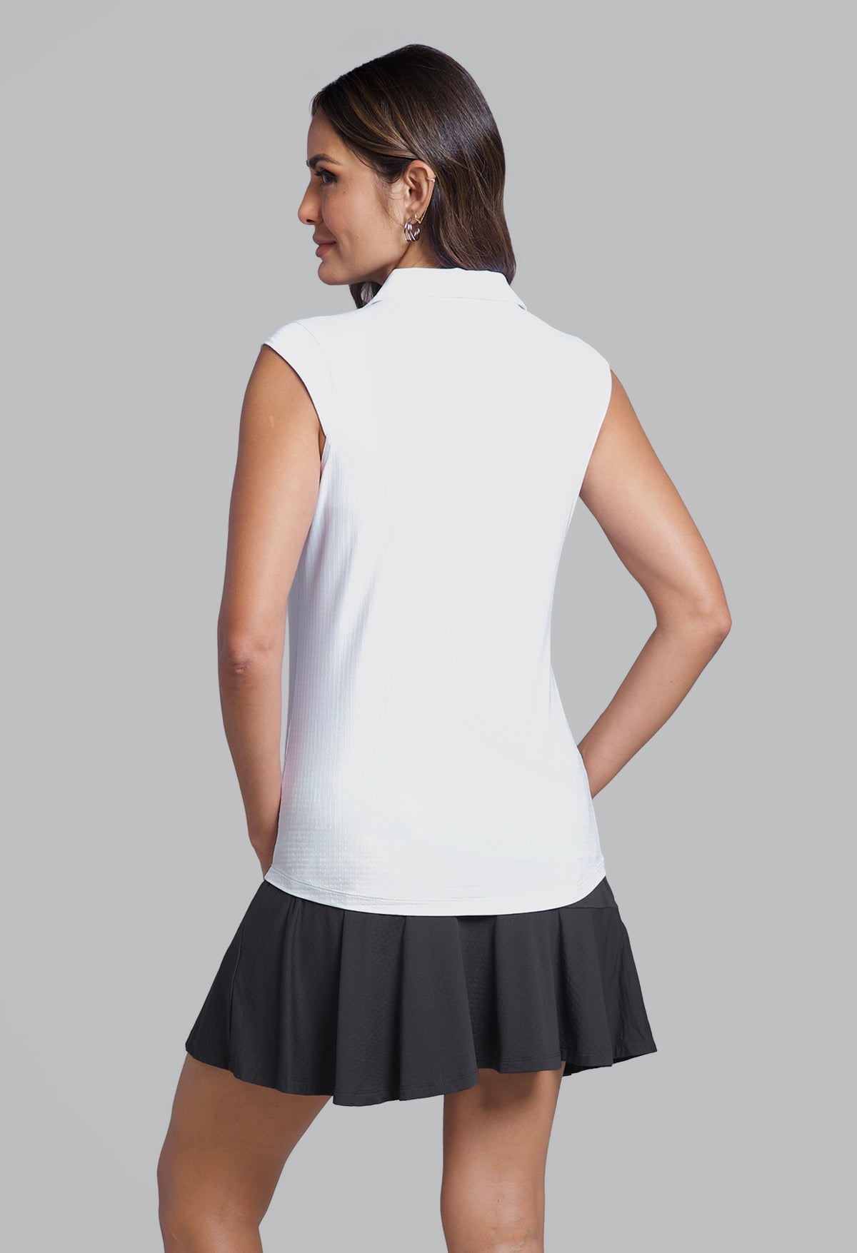 Solid Sleeveless Polo