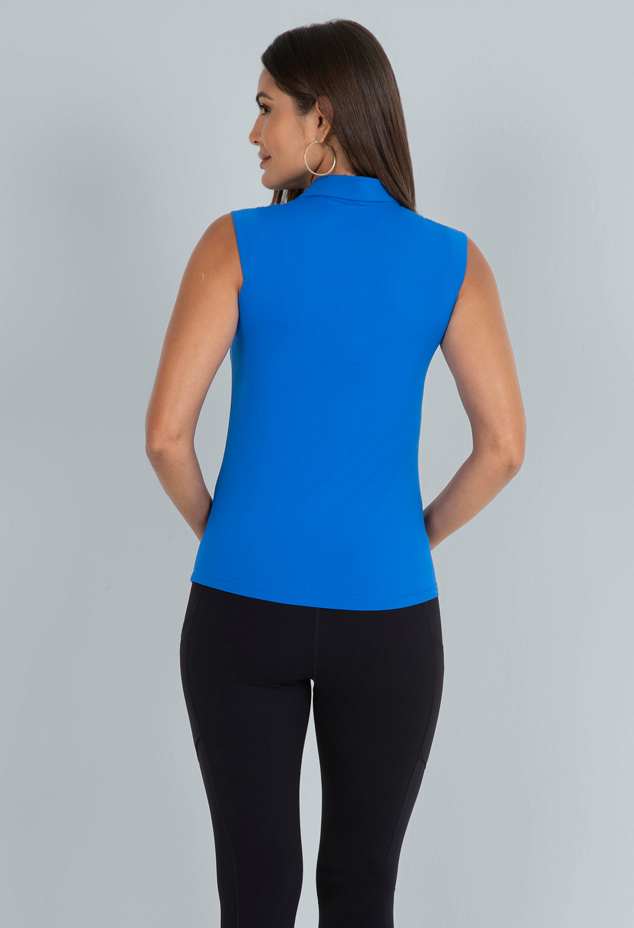 Solid Sleeveless Polo