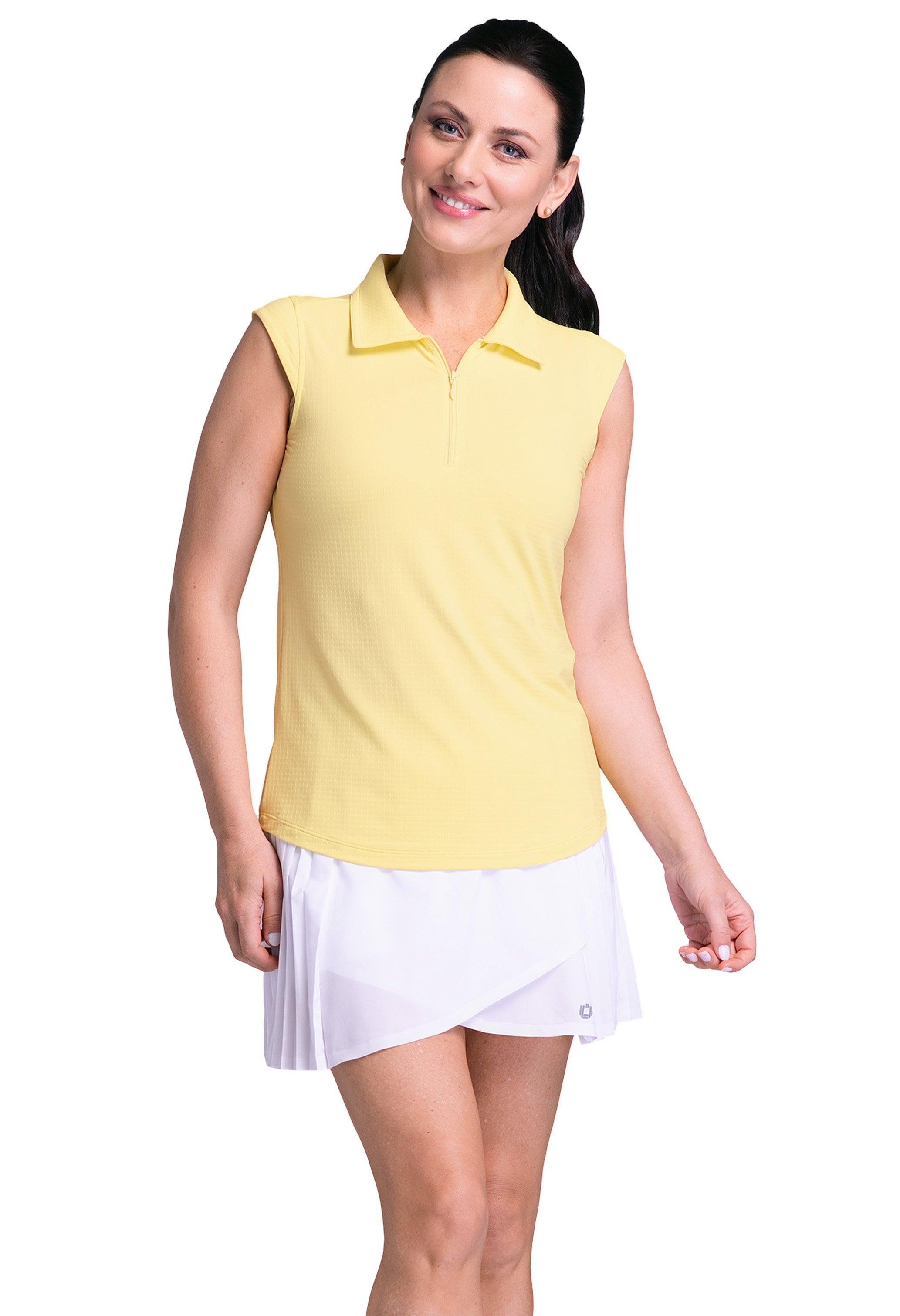 Solid Sleeveless Polo