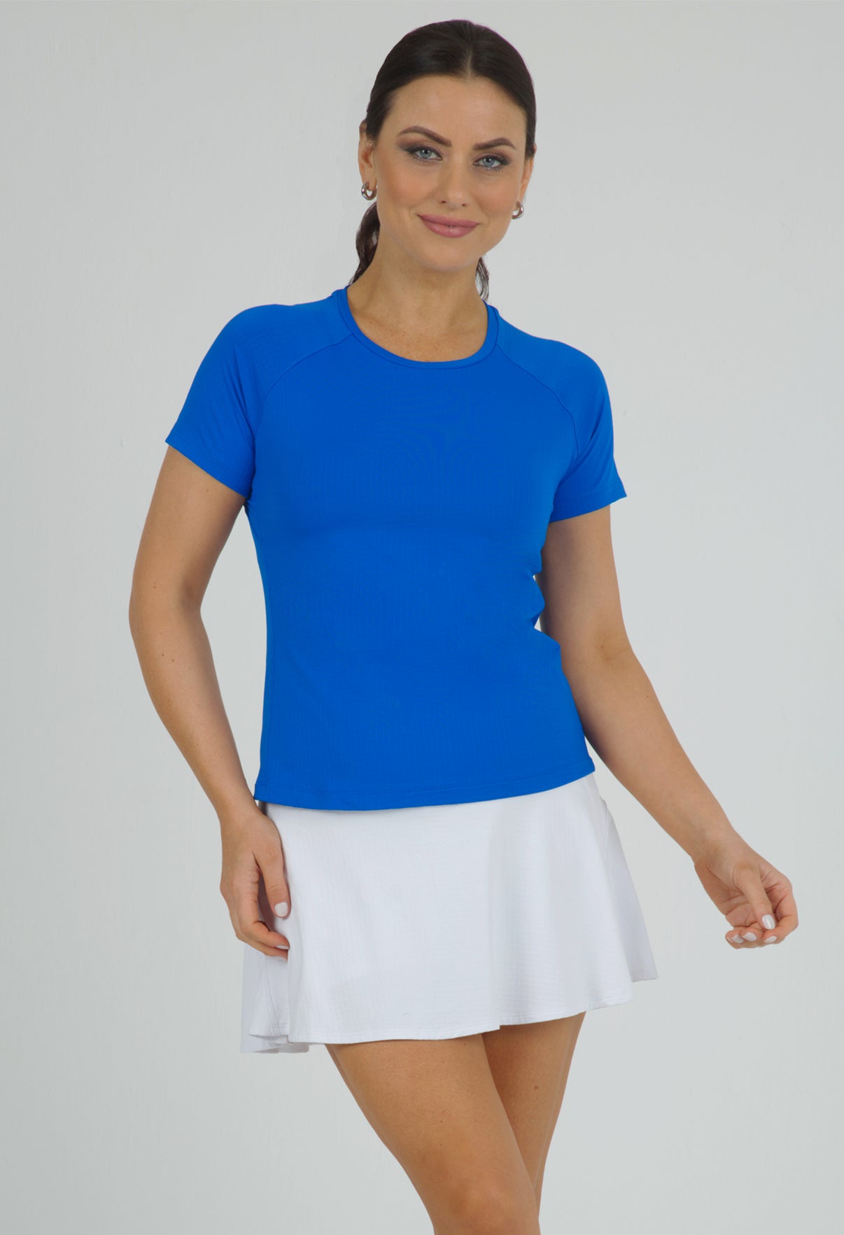 IBKÜL - Solid Short Sleeve Crew Neck - 85000 - Color: Blue