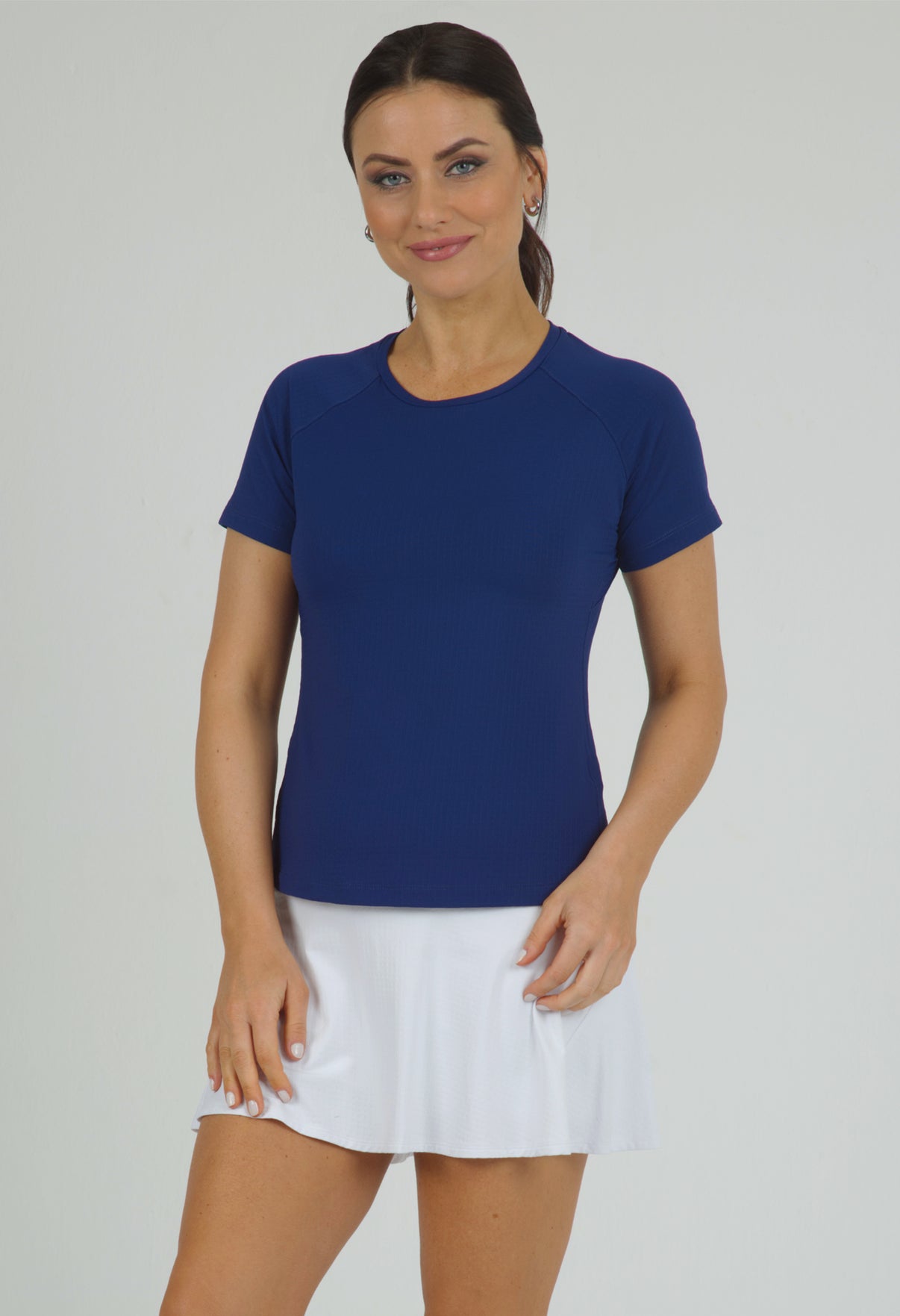 IBKÜL - Solid Short Sleeve Crew Neck - 85000 - Color: Navy