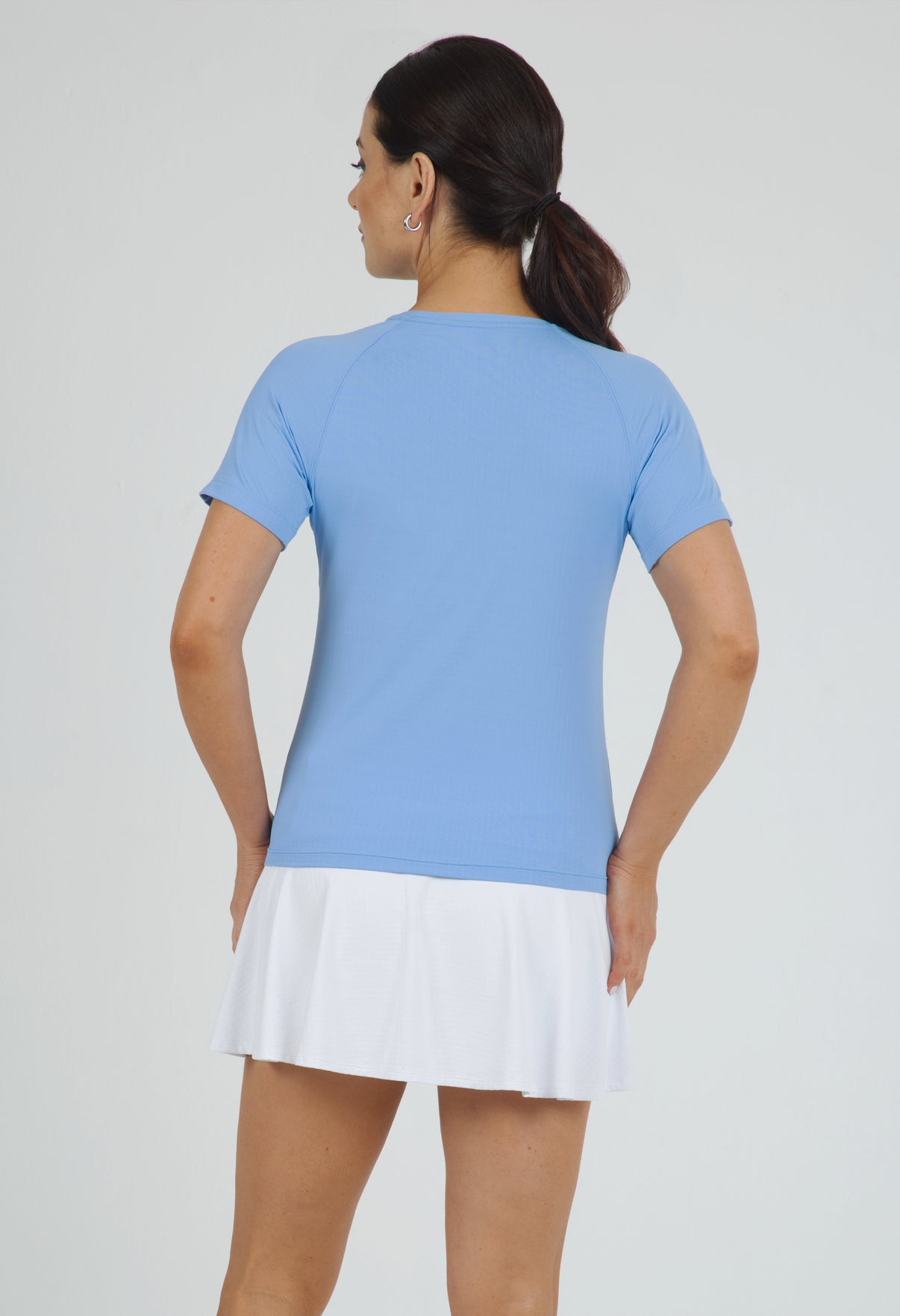 IBKÜL - Solid Short Sleeve Crew Neck - 85000 - Color: Peri