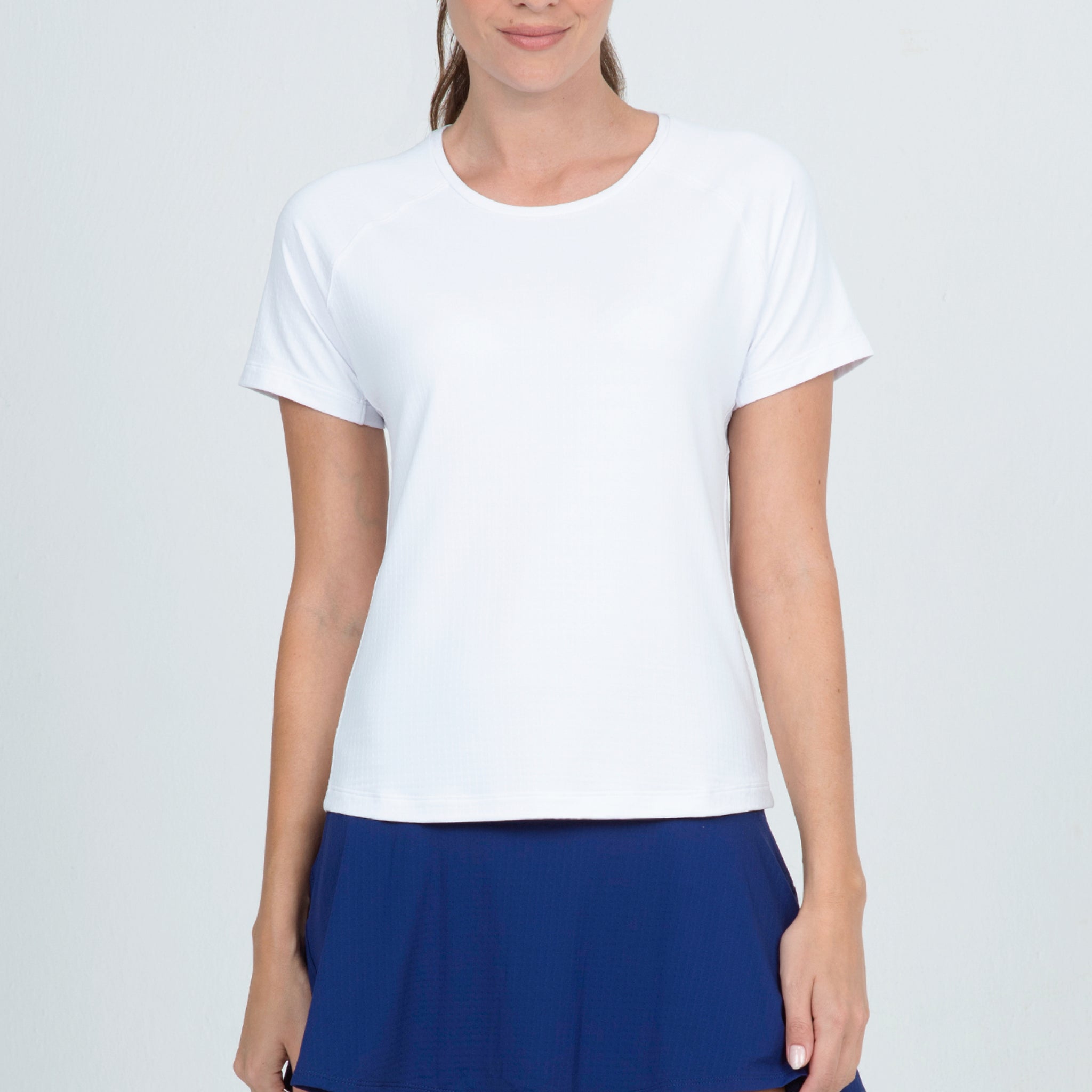 IBKÜL - Solid Short Sleeve Crew Neck - 85000 - Color: White