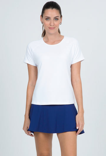 IBKÜL - Solid Short Sleeve Crew Neck - 85000 - Color: White