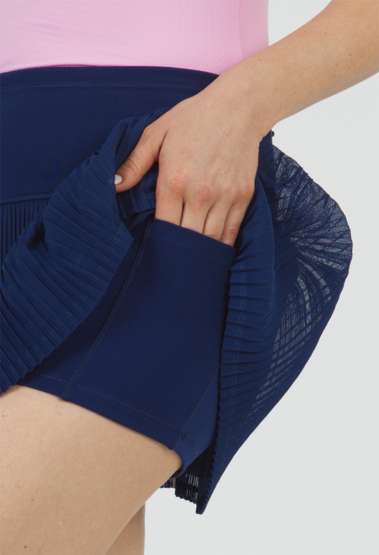 IBKÜL - Solid Mesh Skort - 23000 - Color: Navy