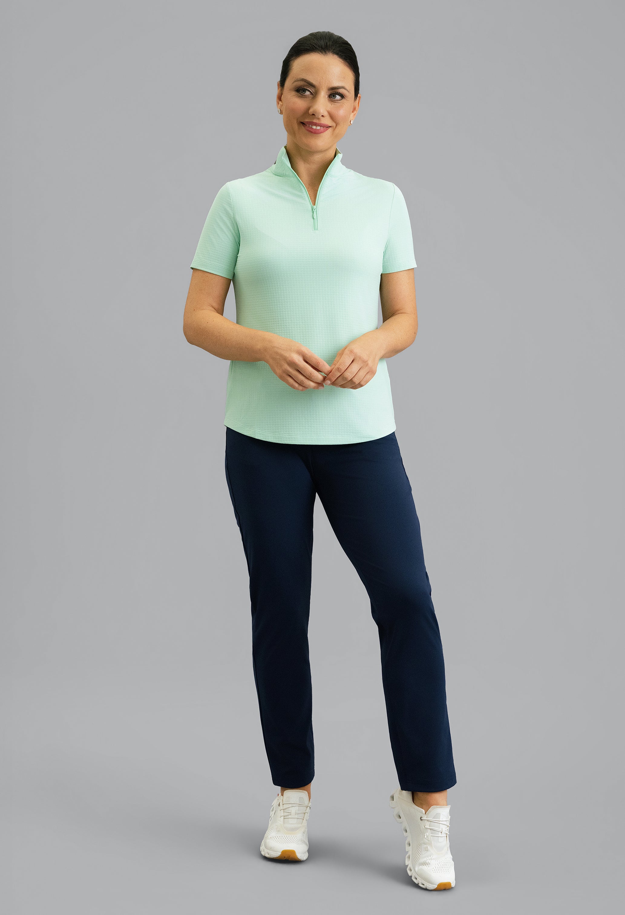 Short Sleeve Mock Neck