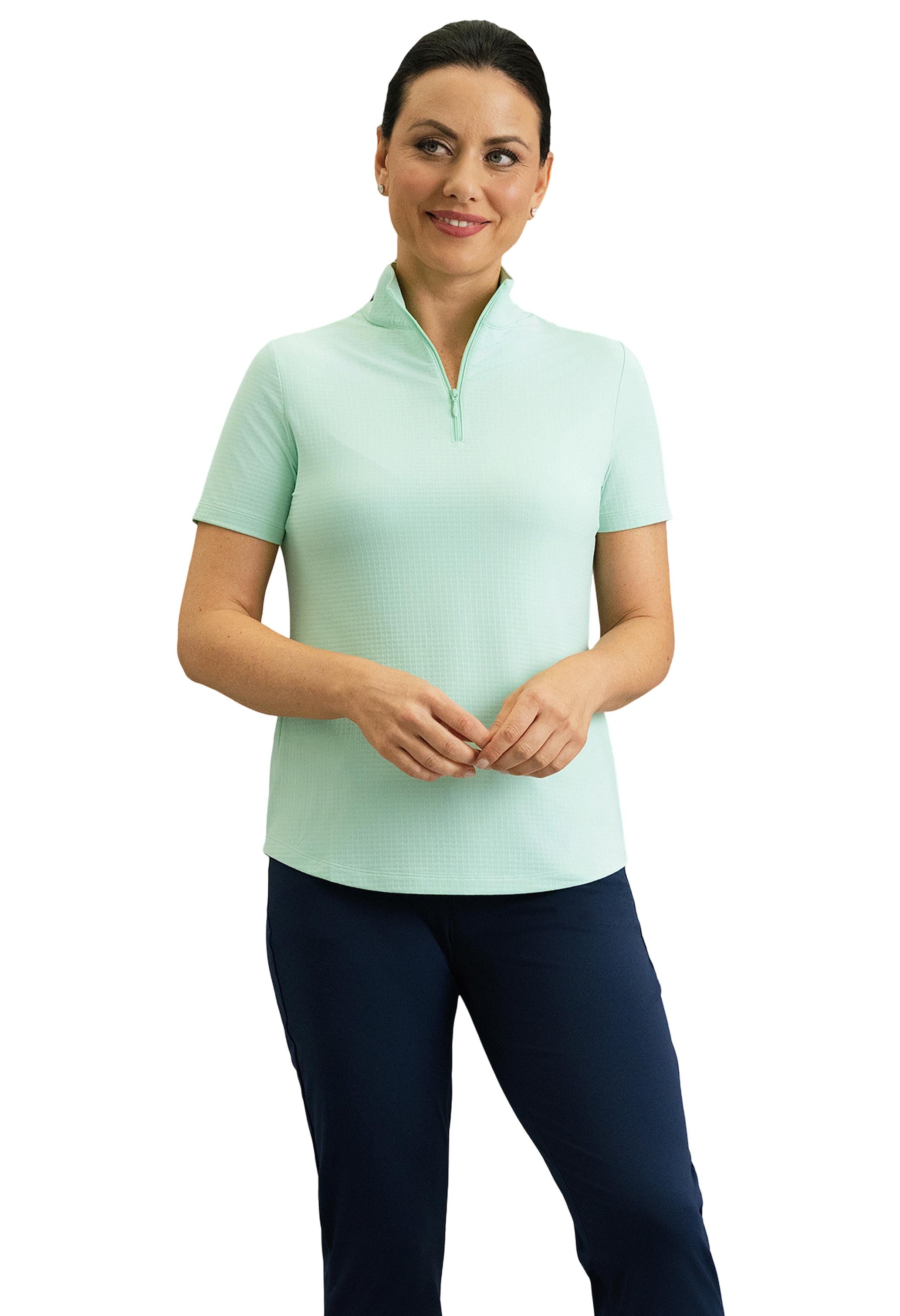 Short Sleeve Mock Neck