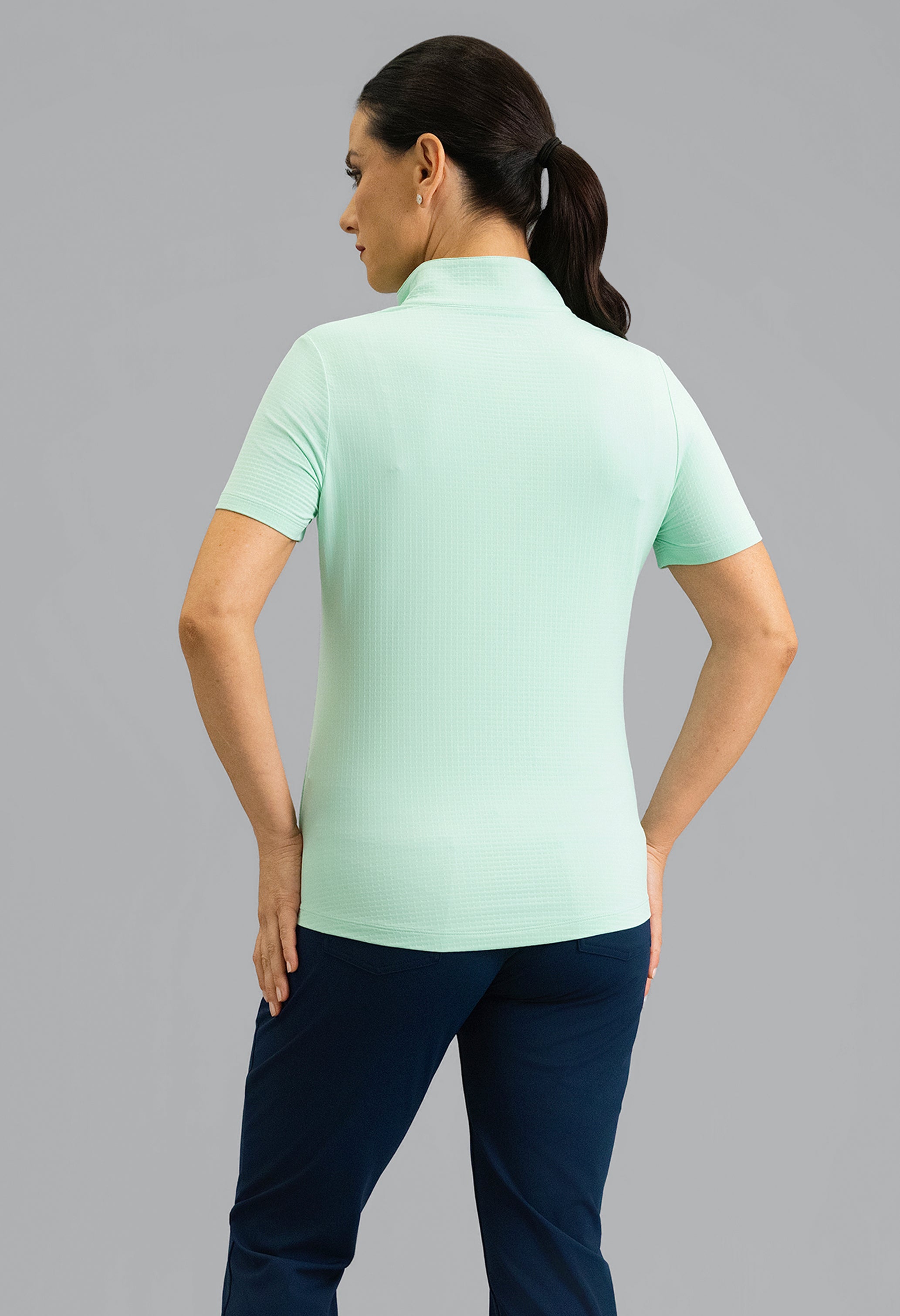 Short Sleeve Mock Neck