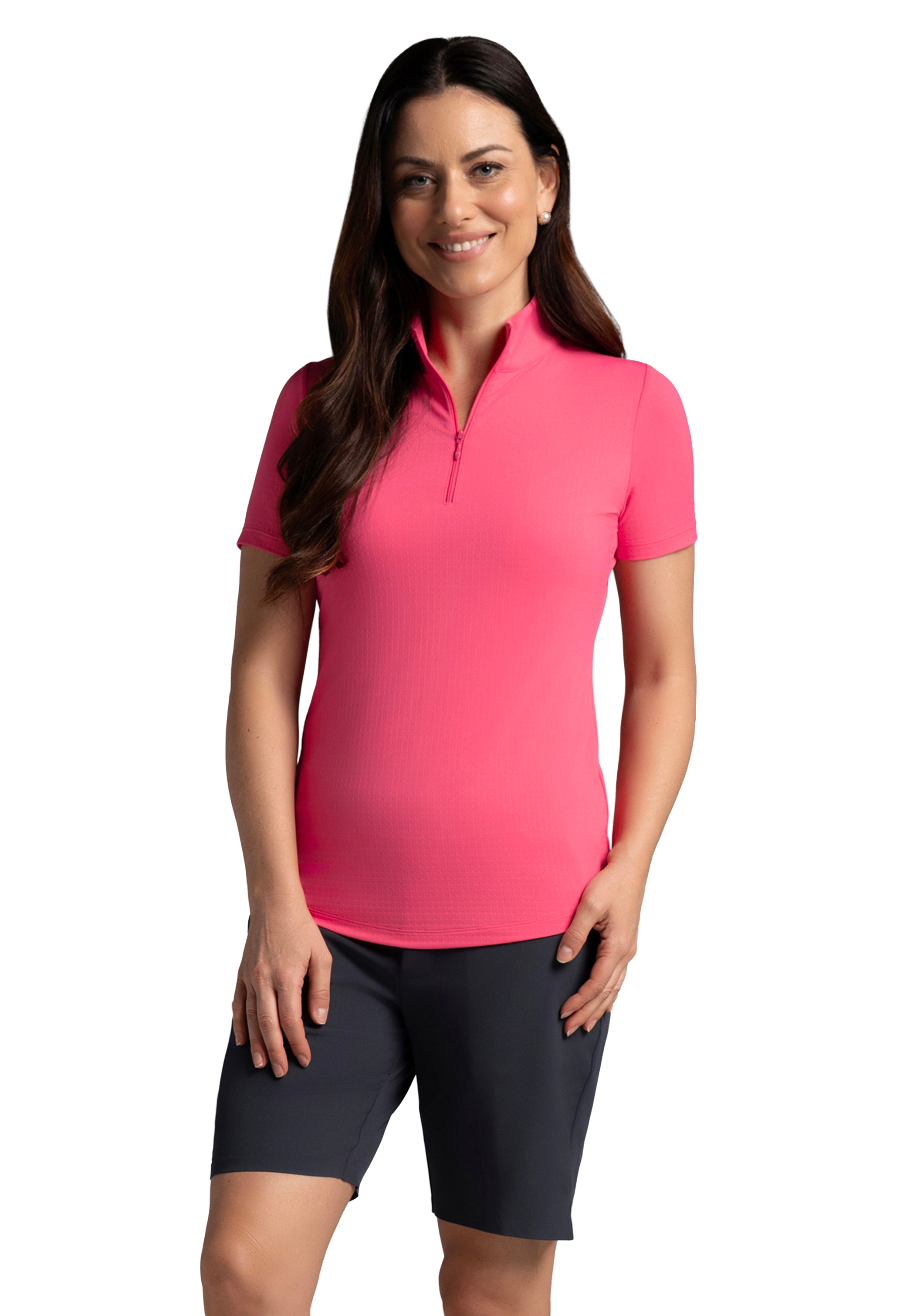 Short Sleeve Mock Neck
