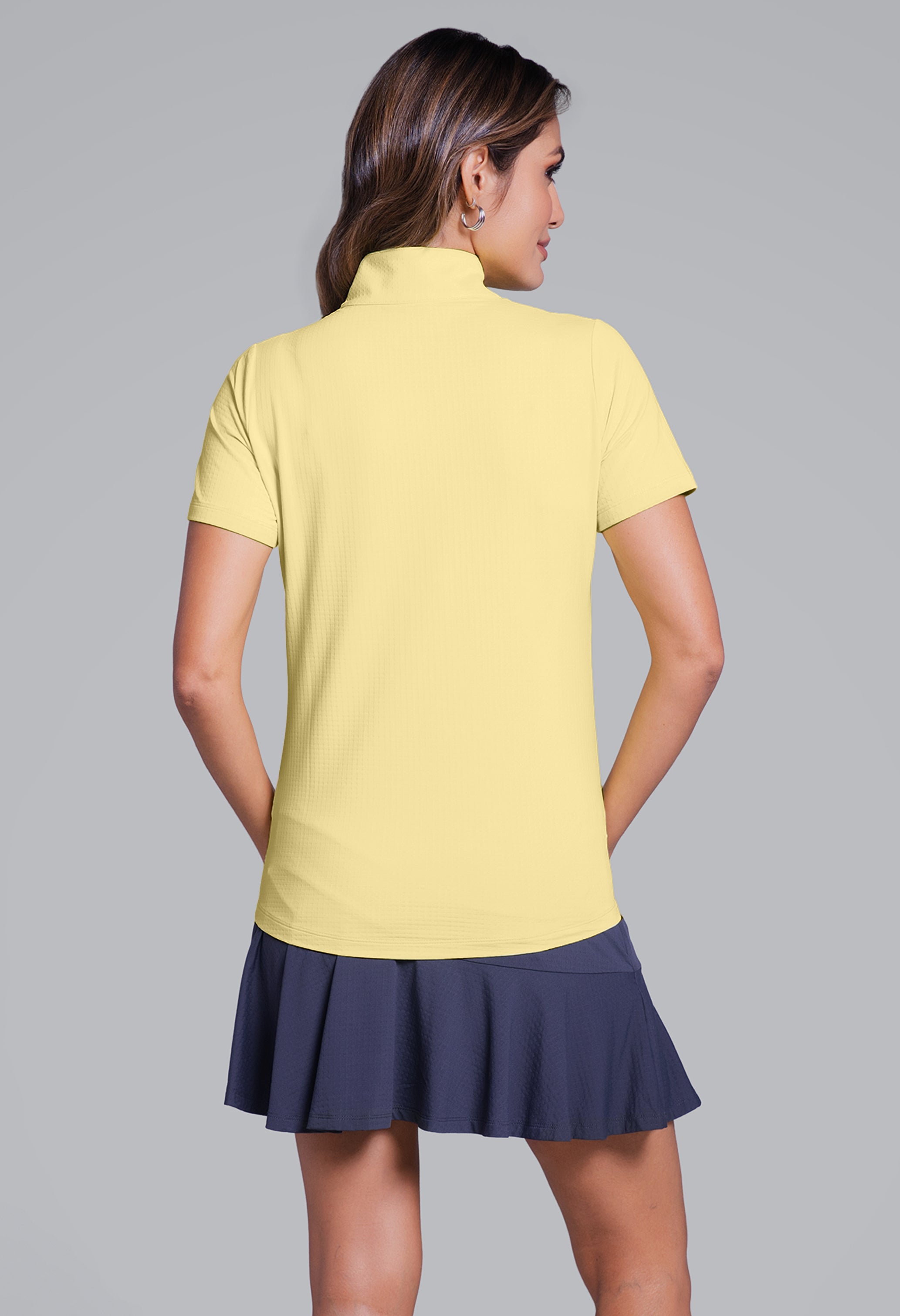 Short Sleeve Mock Neck