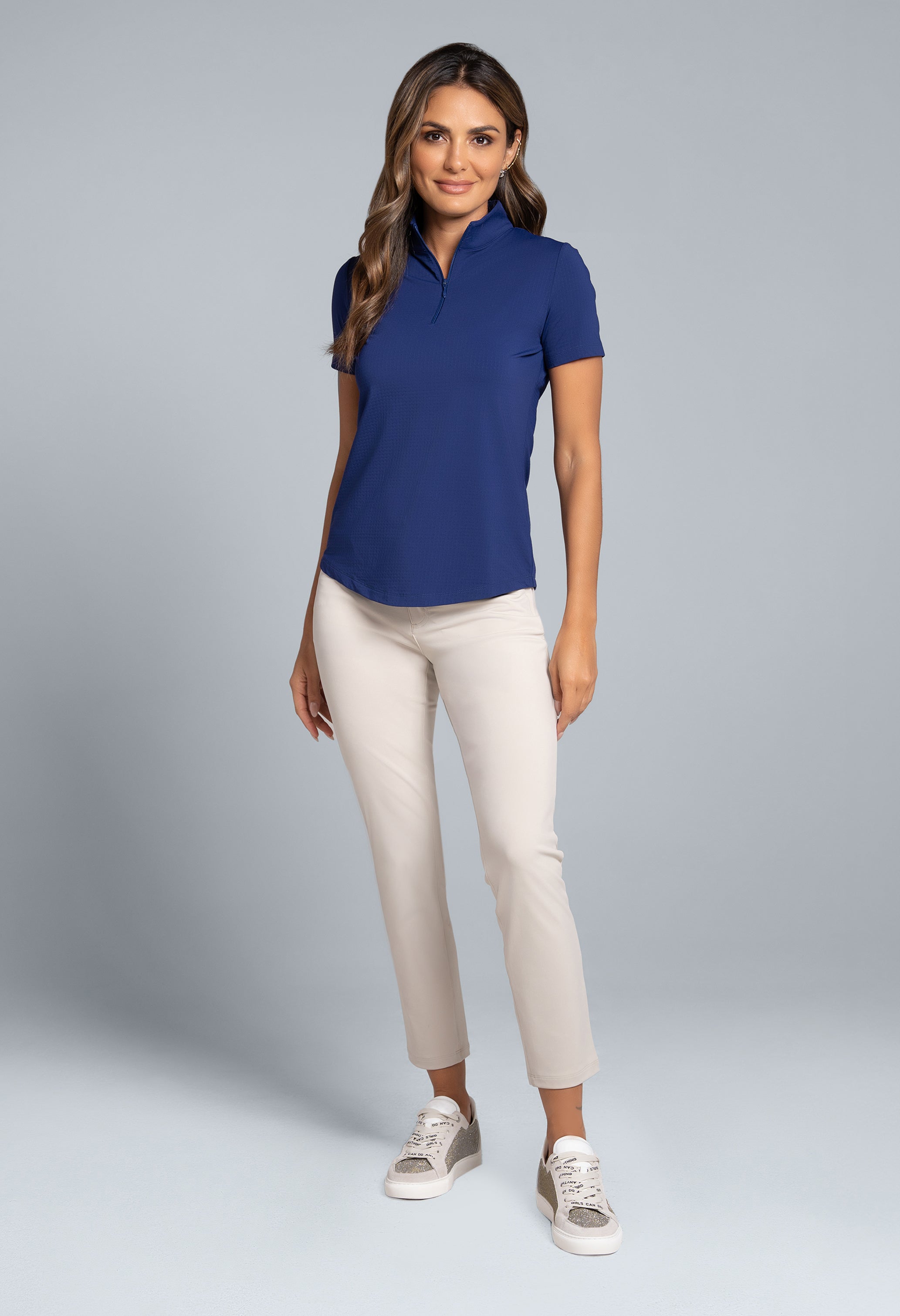 Short Sleeve Mock Neck