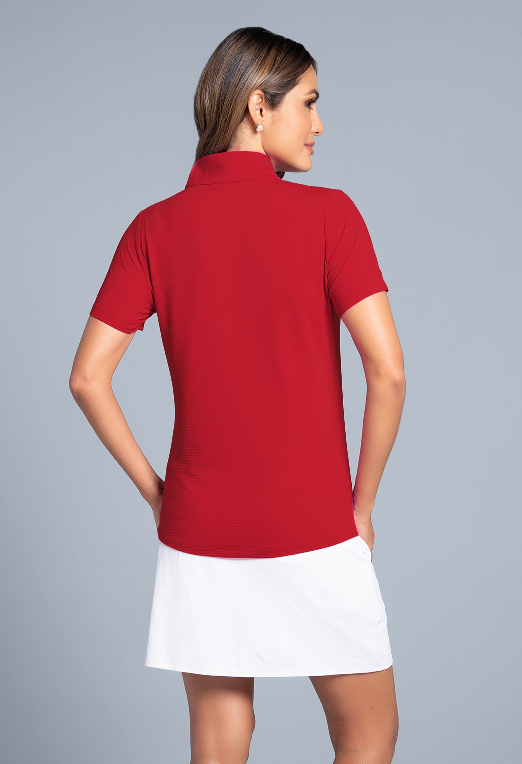 Short Sleeve Mock Neck