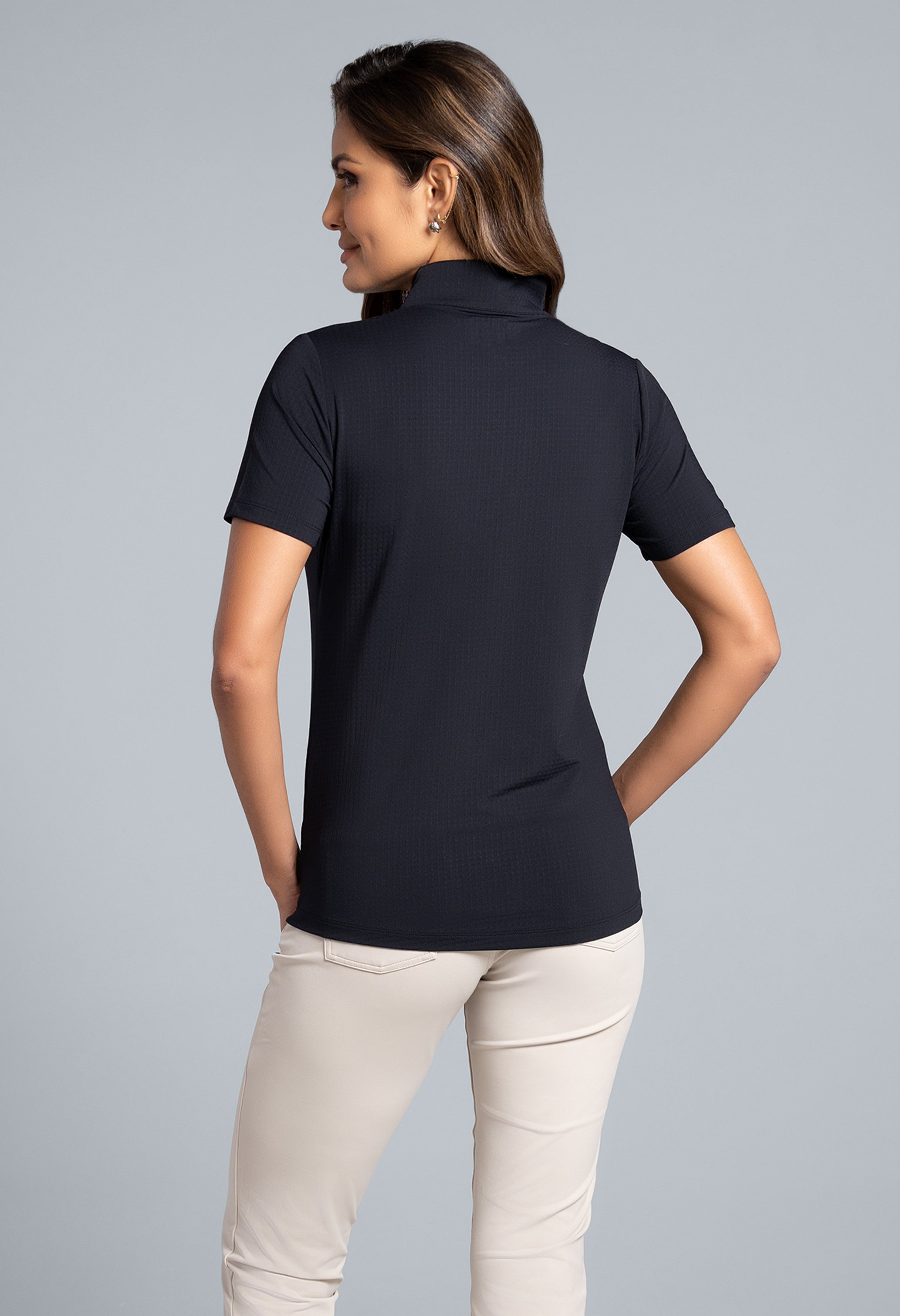 Short Sleeve Mock Neck