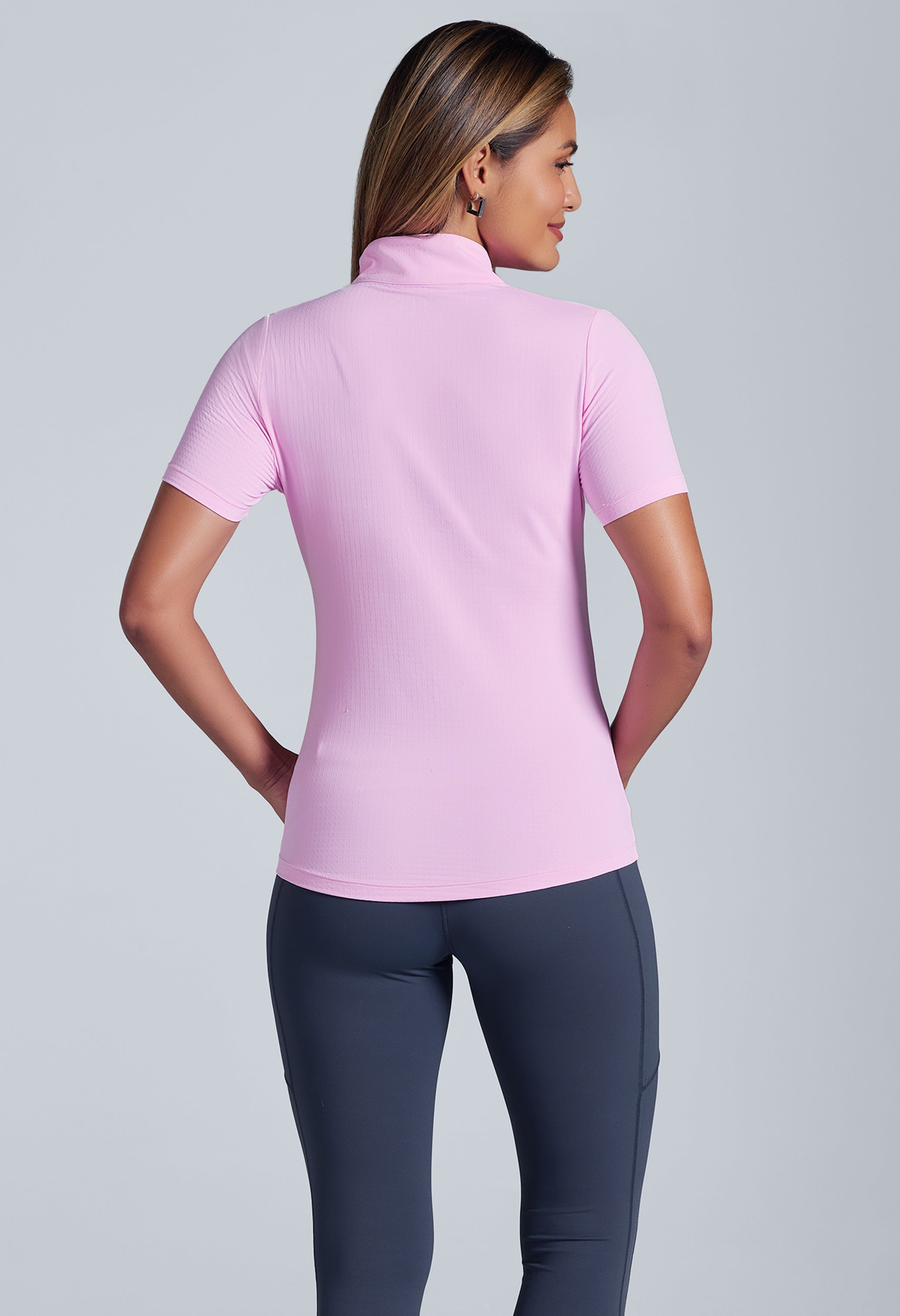 Short Sleeve Mock Neck