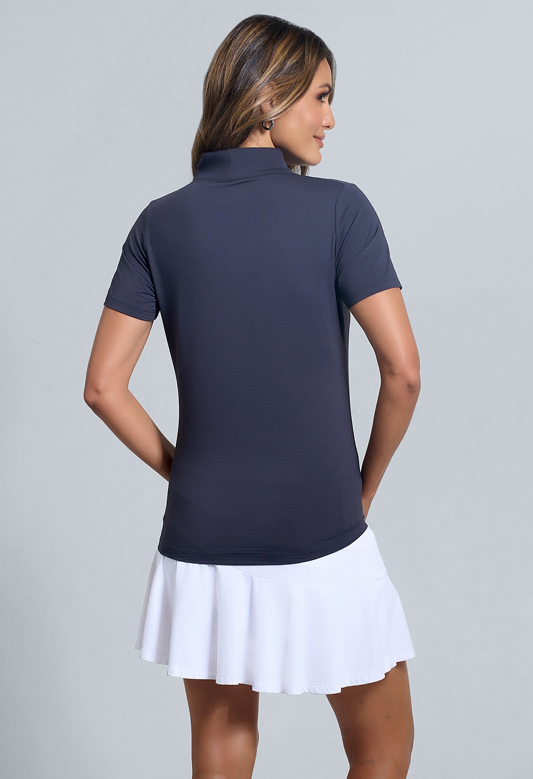 Short Sleeve Mock Neck