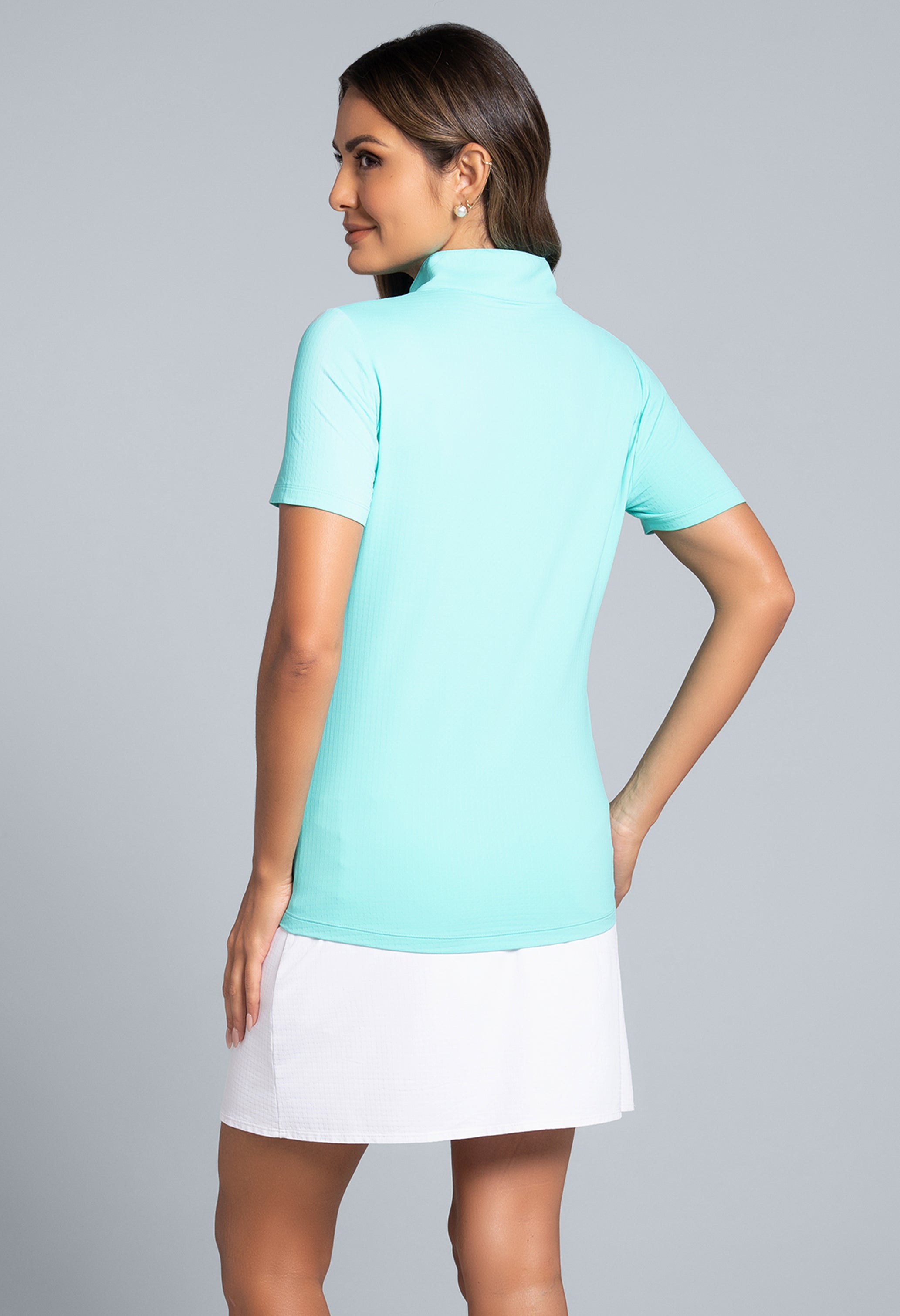 Short Sleeve Mock Neck