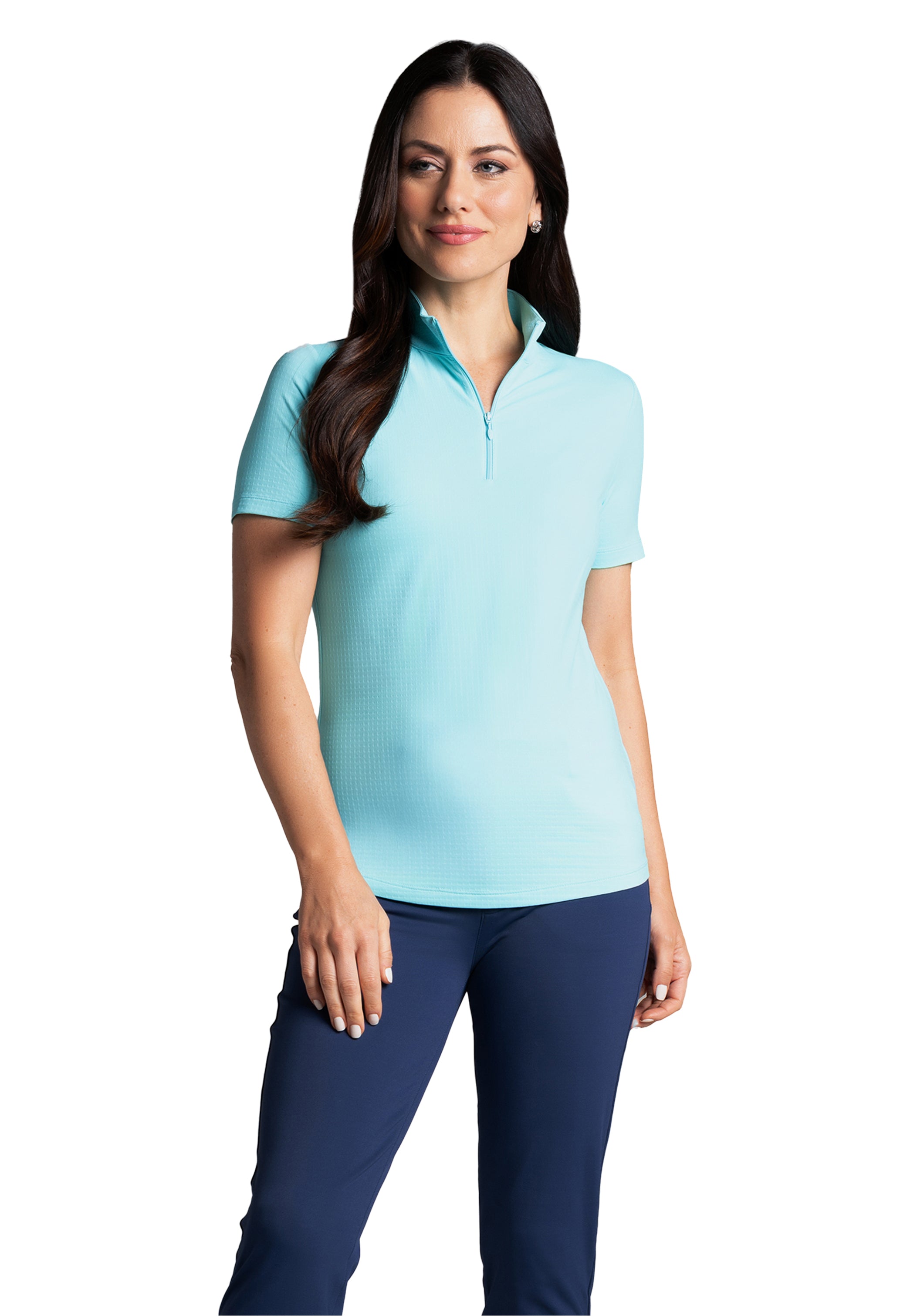 Short Sleeve Mock Neck