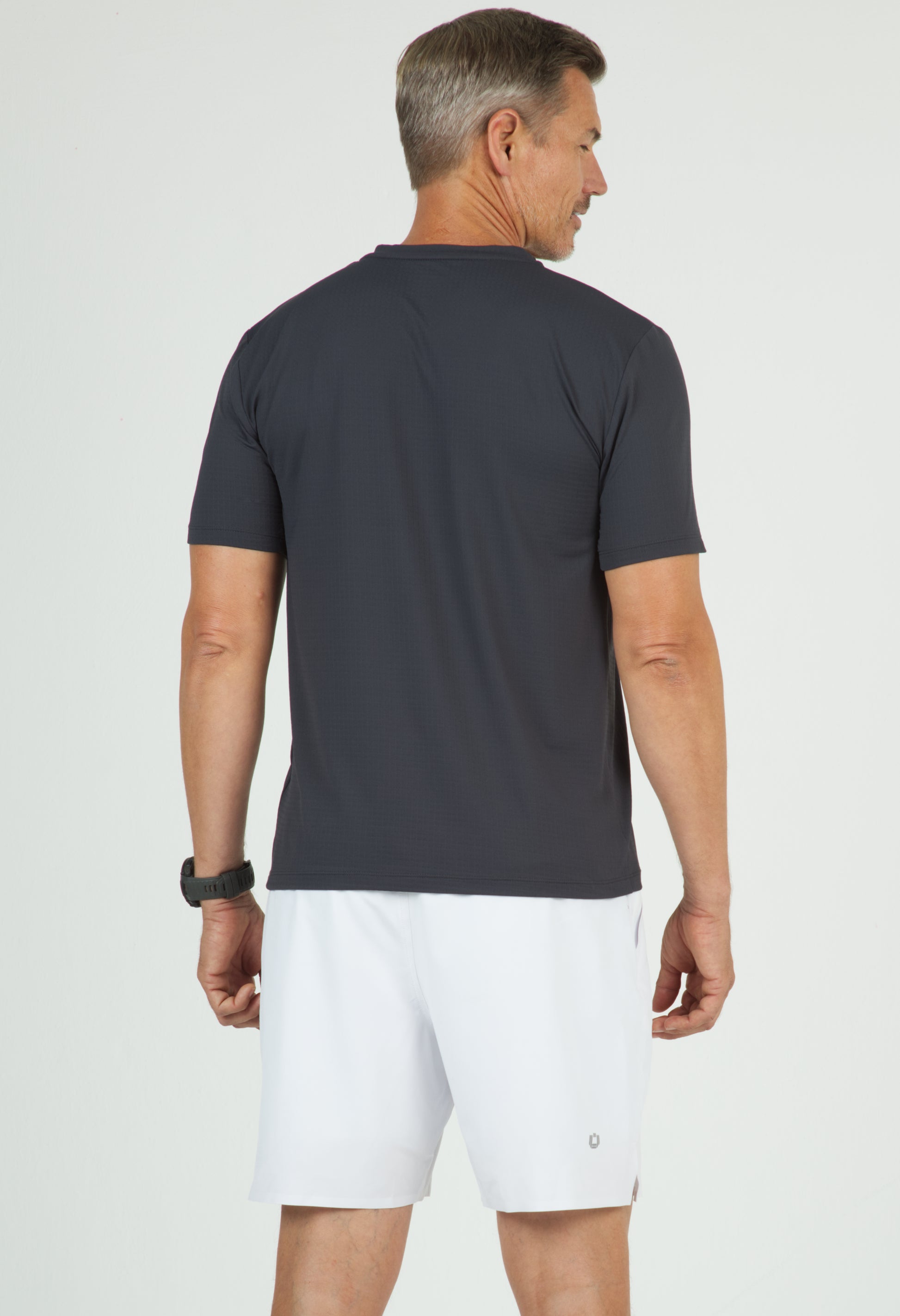 IBKÜL - Solid Short Sleeve V Neck - 89199 - Color: Charcoal