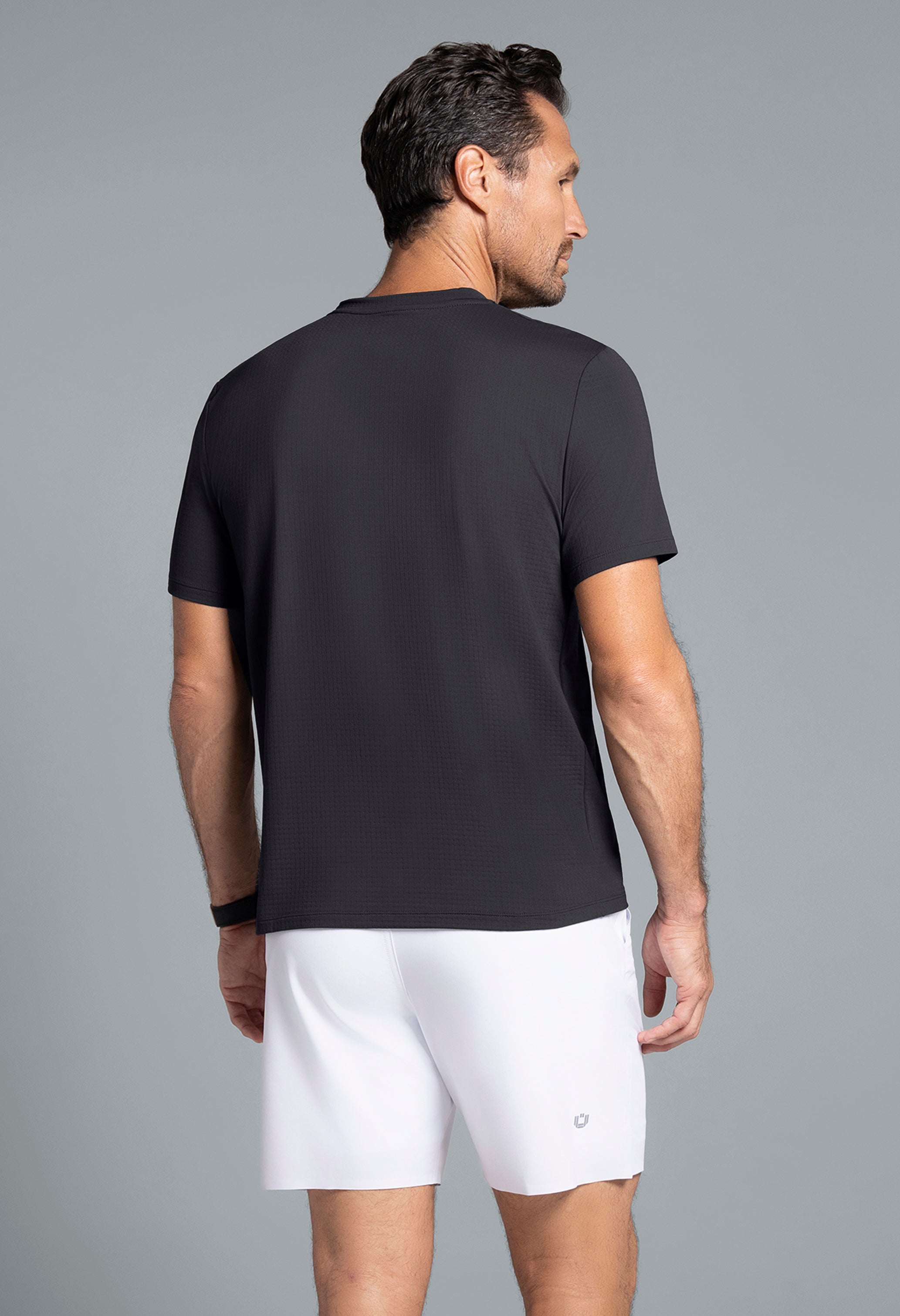 Solid Short Sleeve V Neck