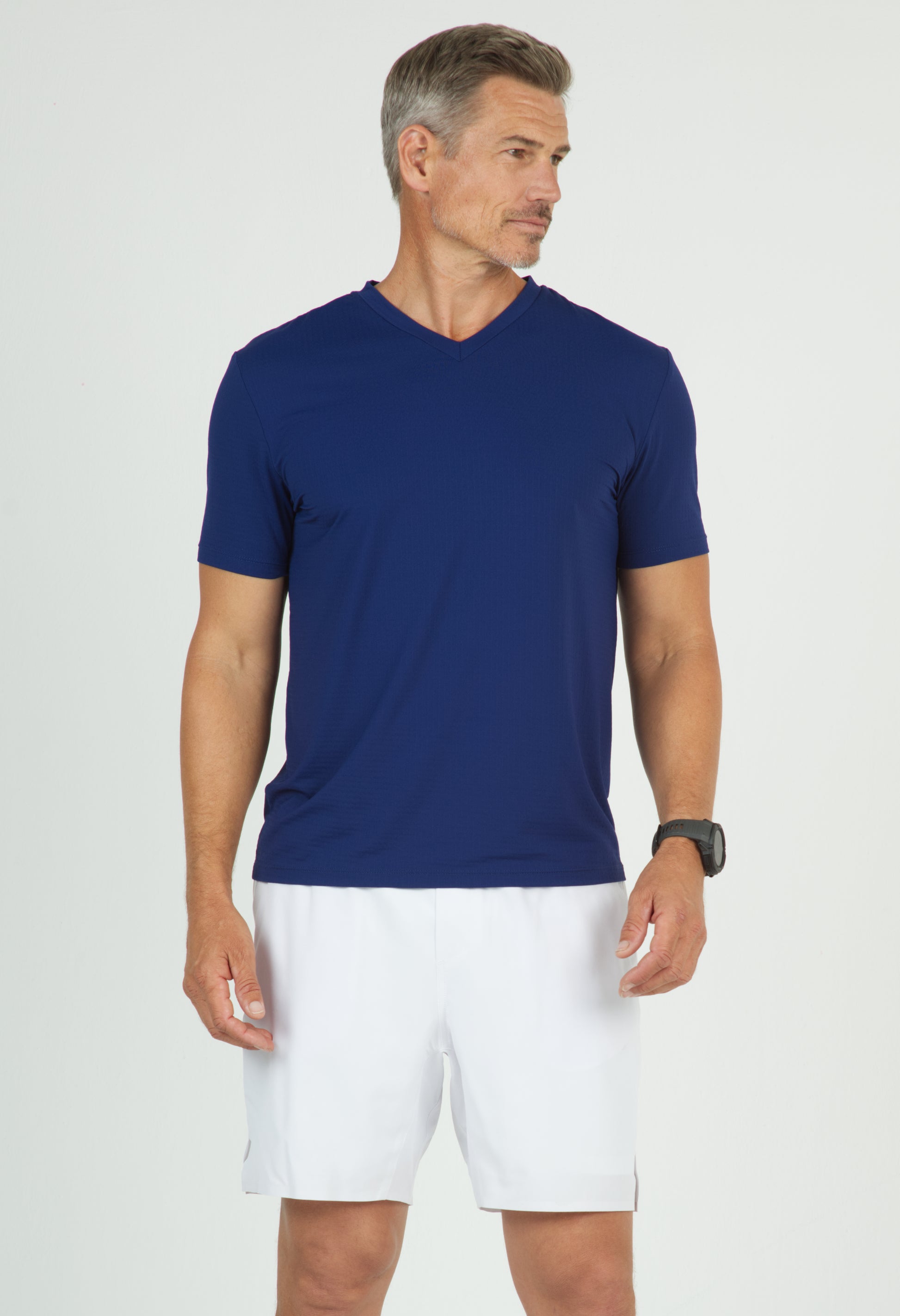 IBKÜL - Solid Short Sleeve V Neck - 89199 - Color: Ink