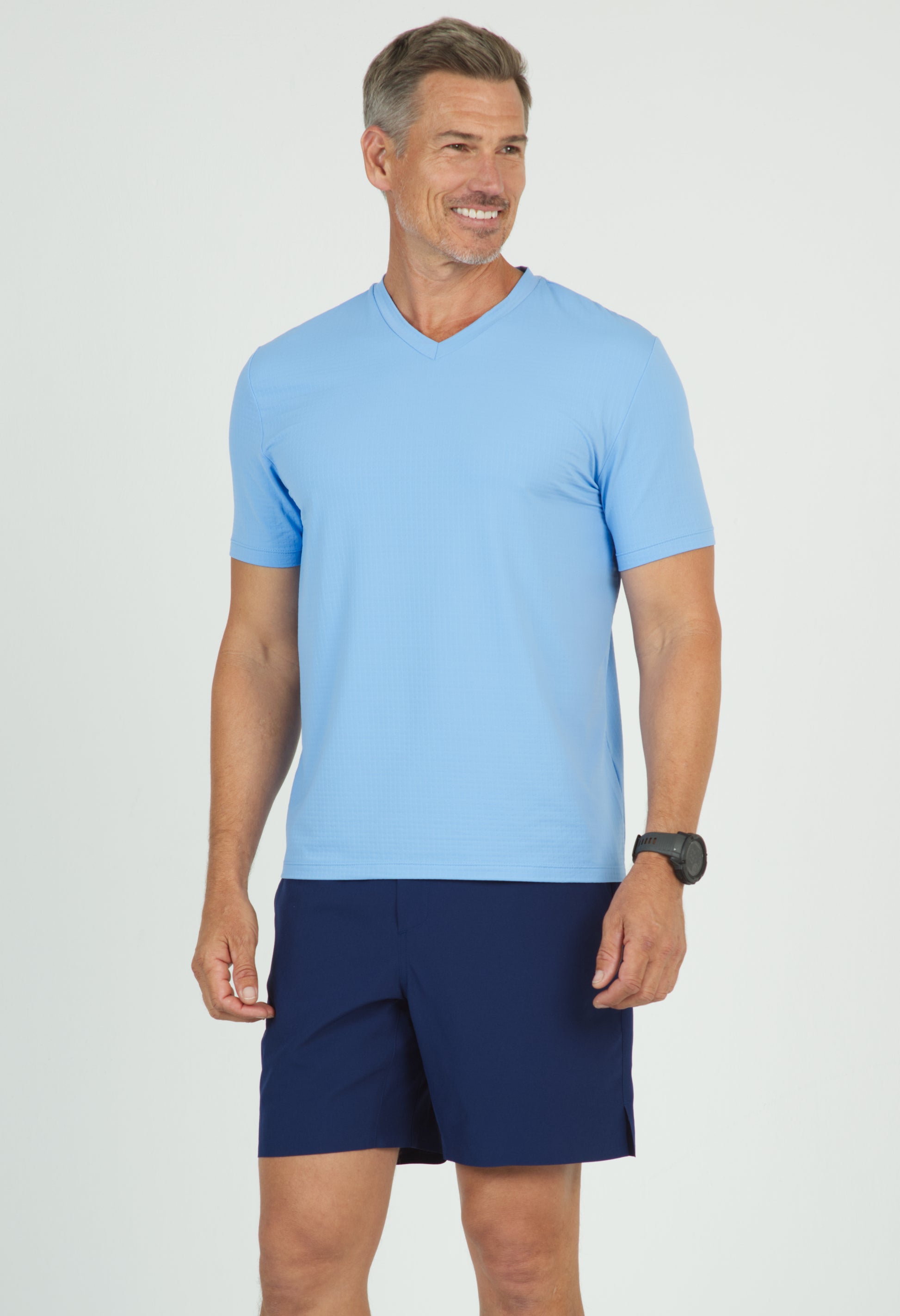 IBKÜL - Solid Short Sleeve V Neck - 89199 - Color: Peri