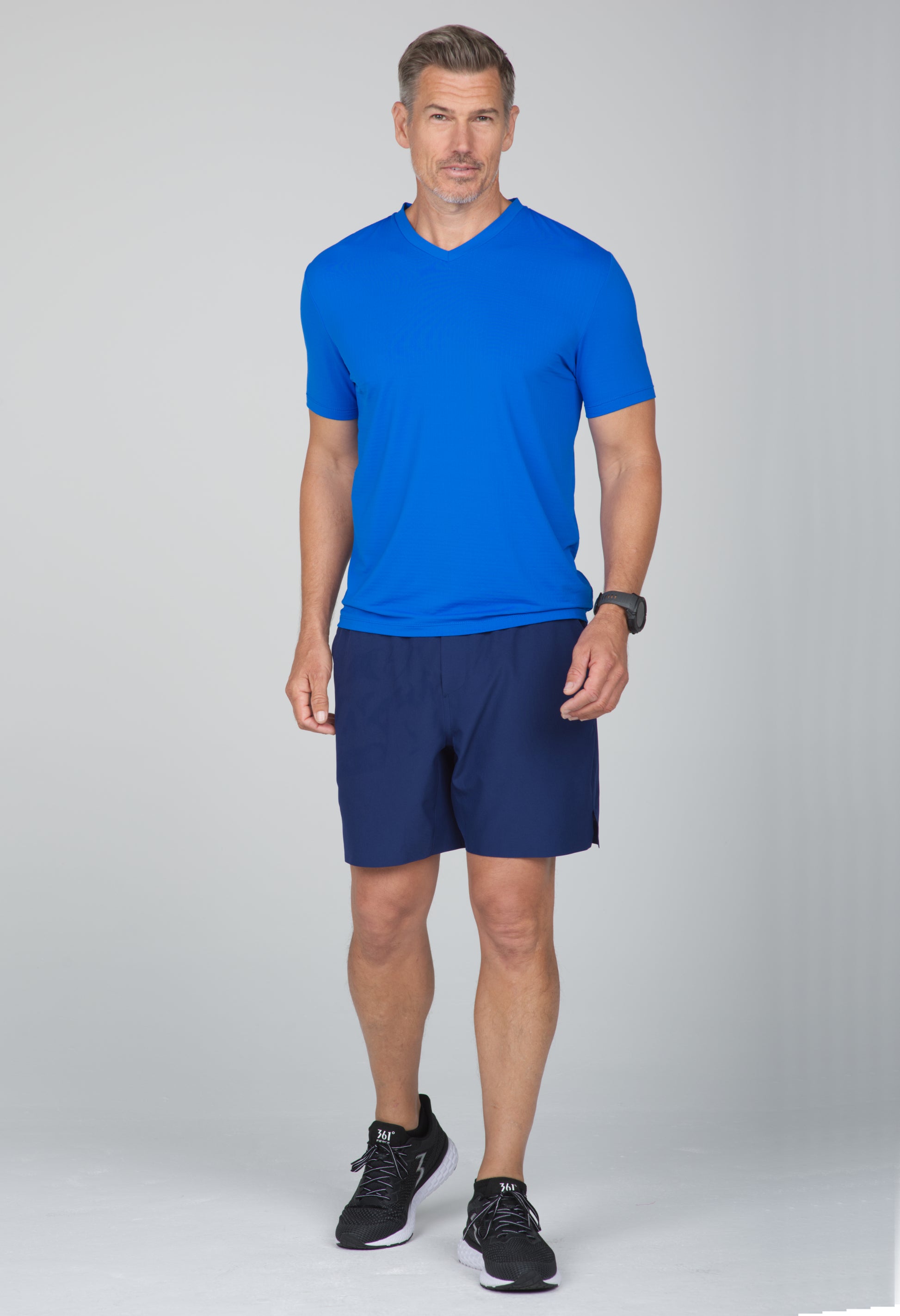 IBKÜL - Solid Short Sleeve V Neck - 89199 - Color: Royal