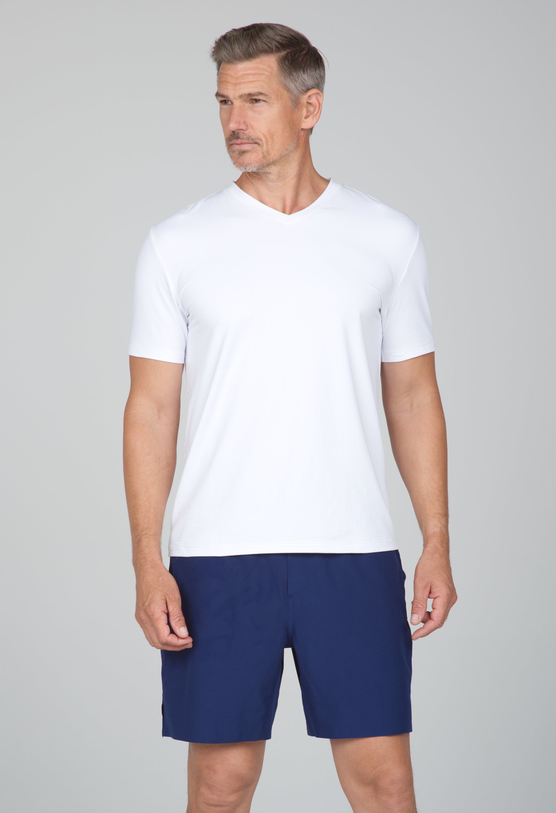 IBKÜL - Solid Short Sleeve V Neck - 89199 - Color: White