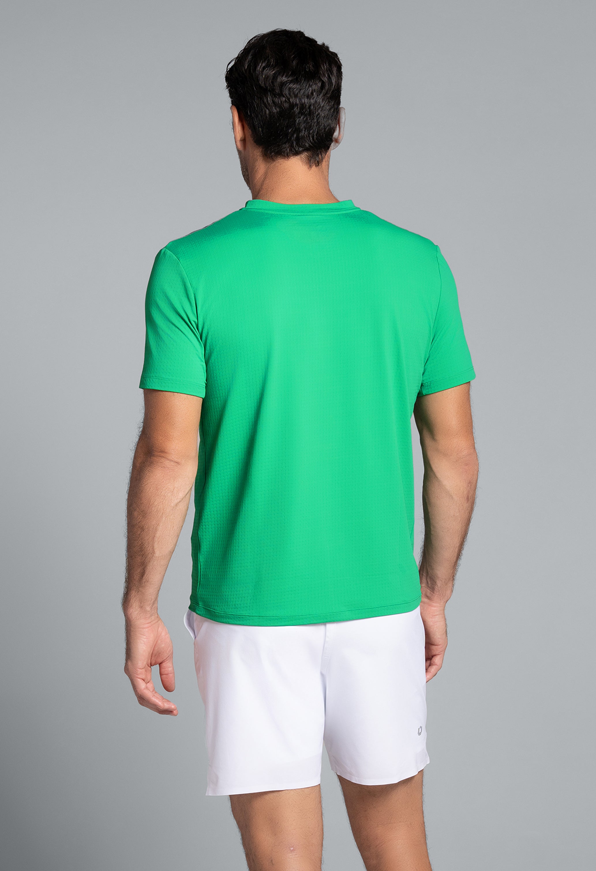 Solid Short Sleeve V Neck