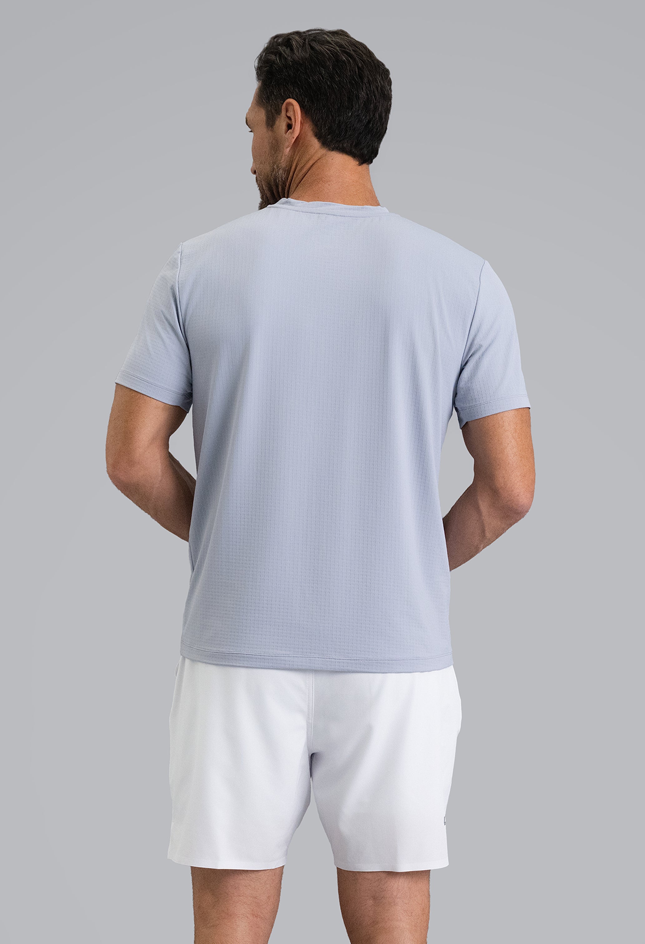 Solid Short Sleeve V Neck