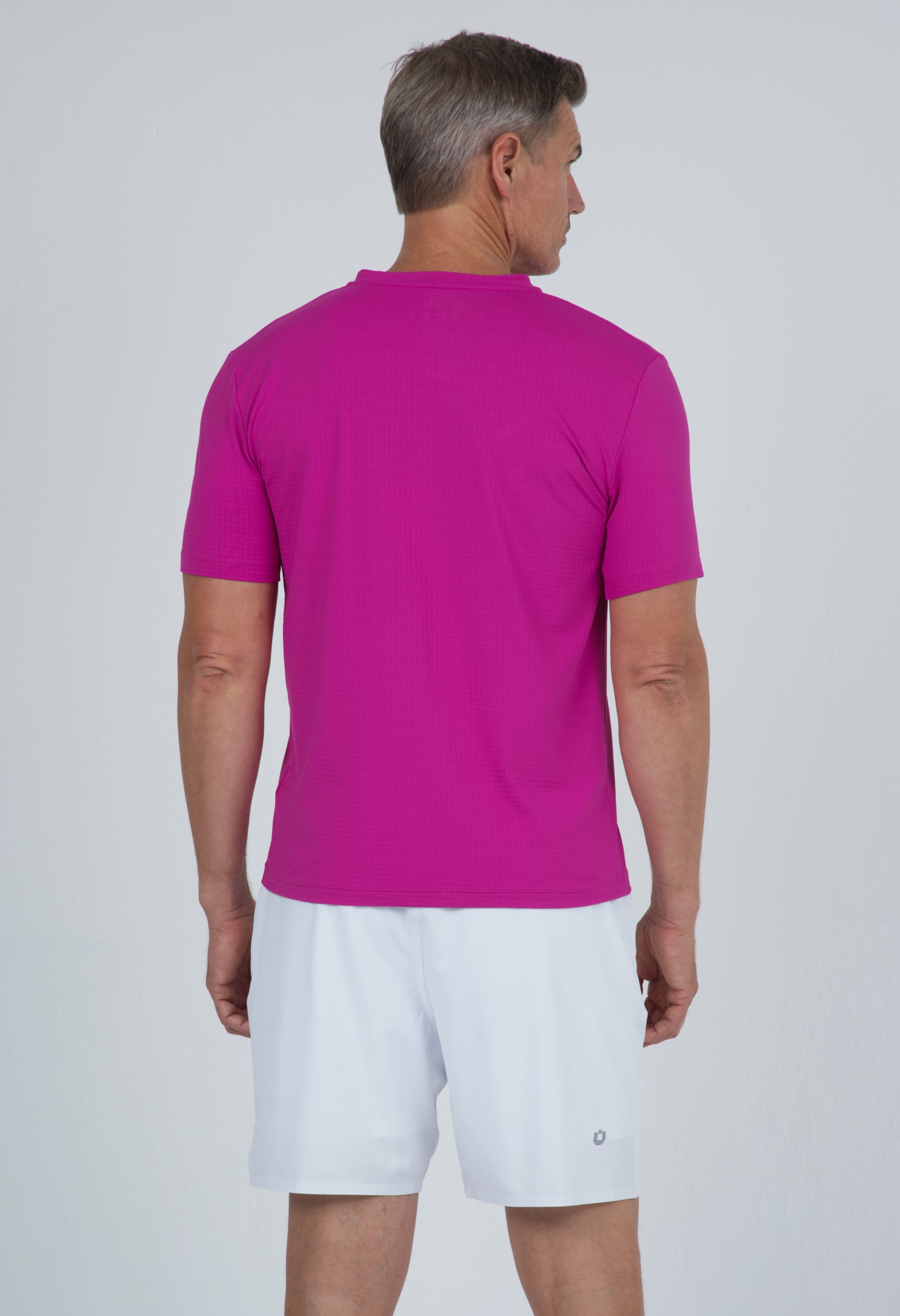 IBKÜL - Solid Short Sleeve V Neck - 89199 - Color: Raspberry