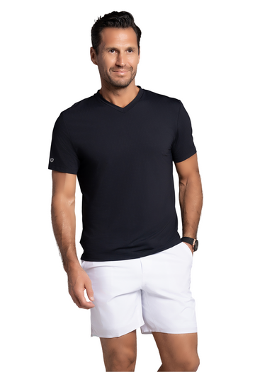 Solid Short Sleeve V Neck - 89199