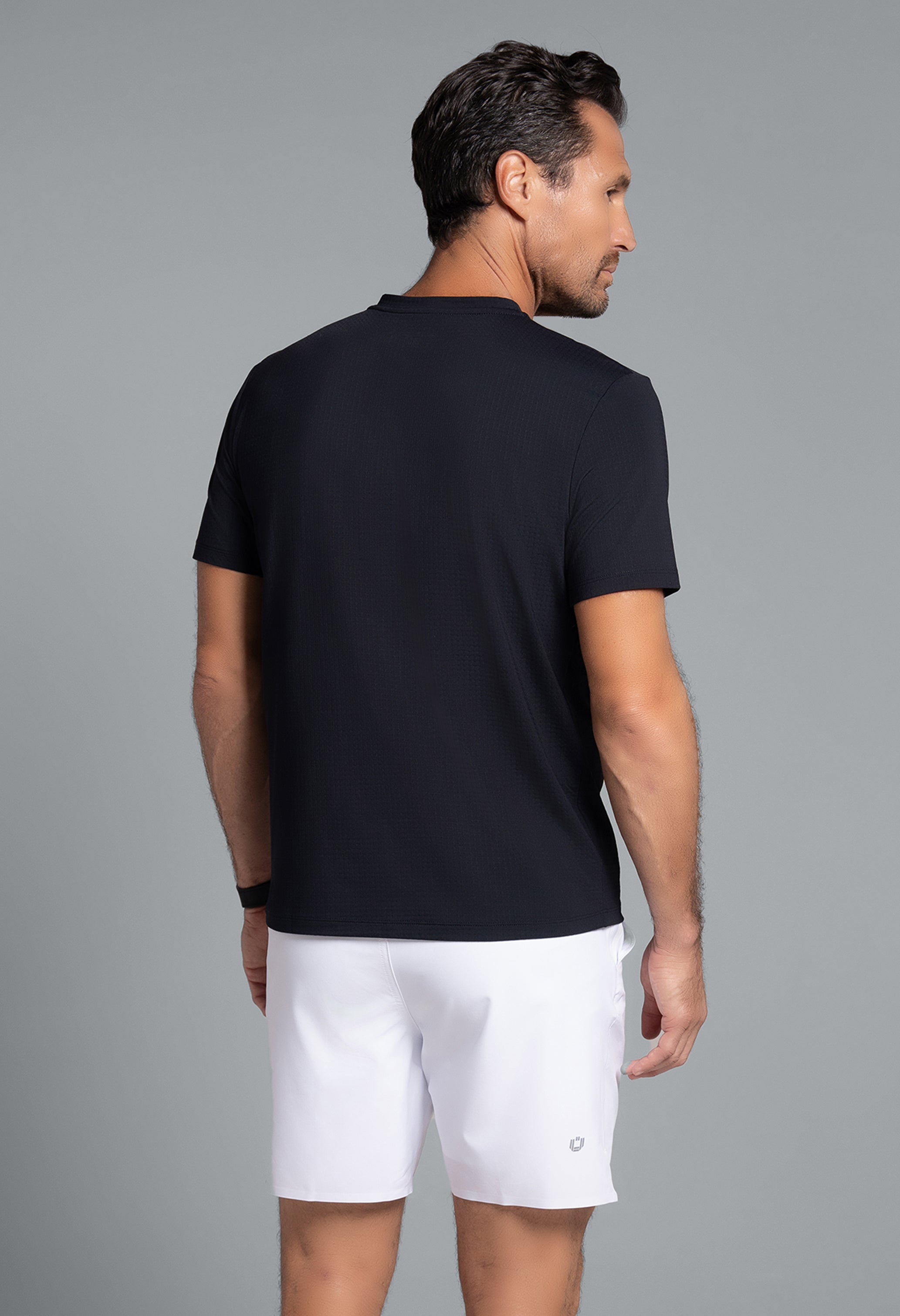 Solid Short Sleeve V Neck