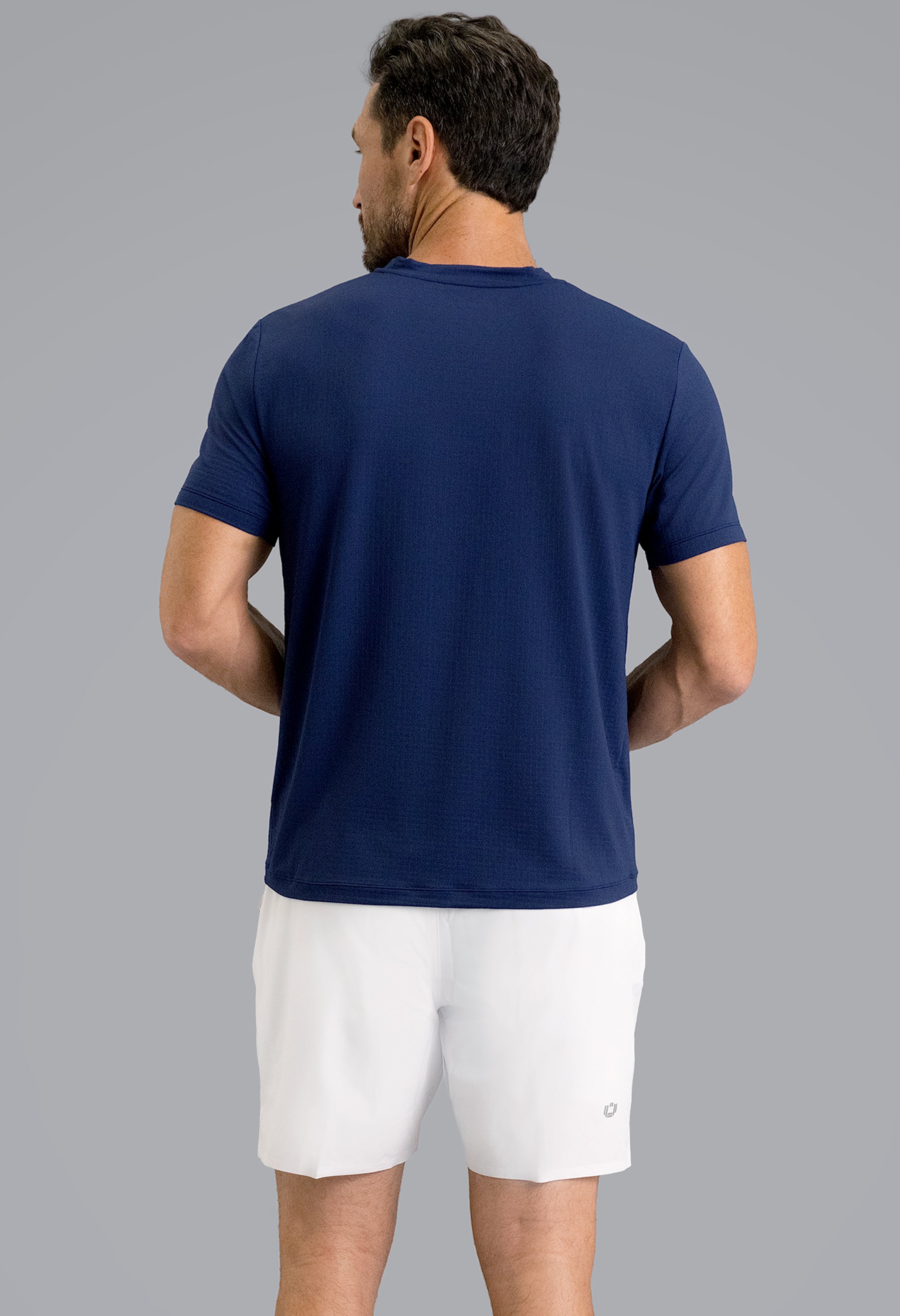 Solid Short Sleeve V Neck