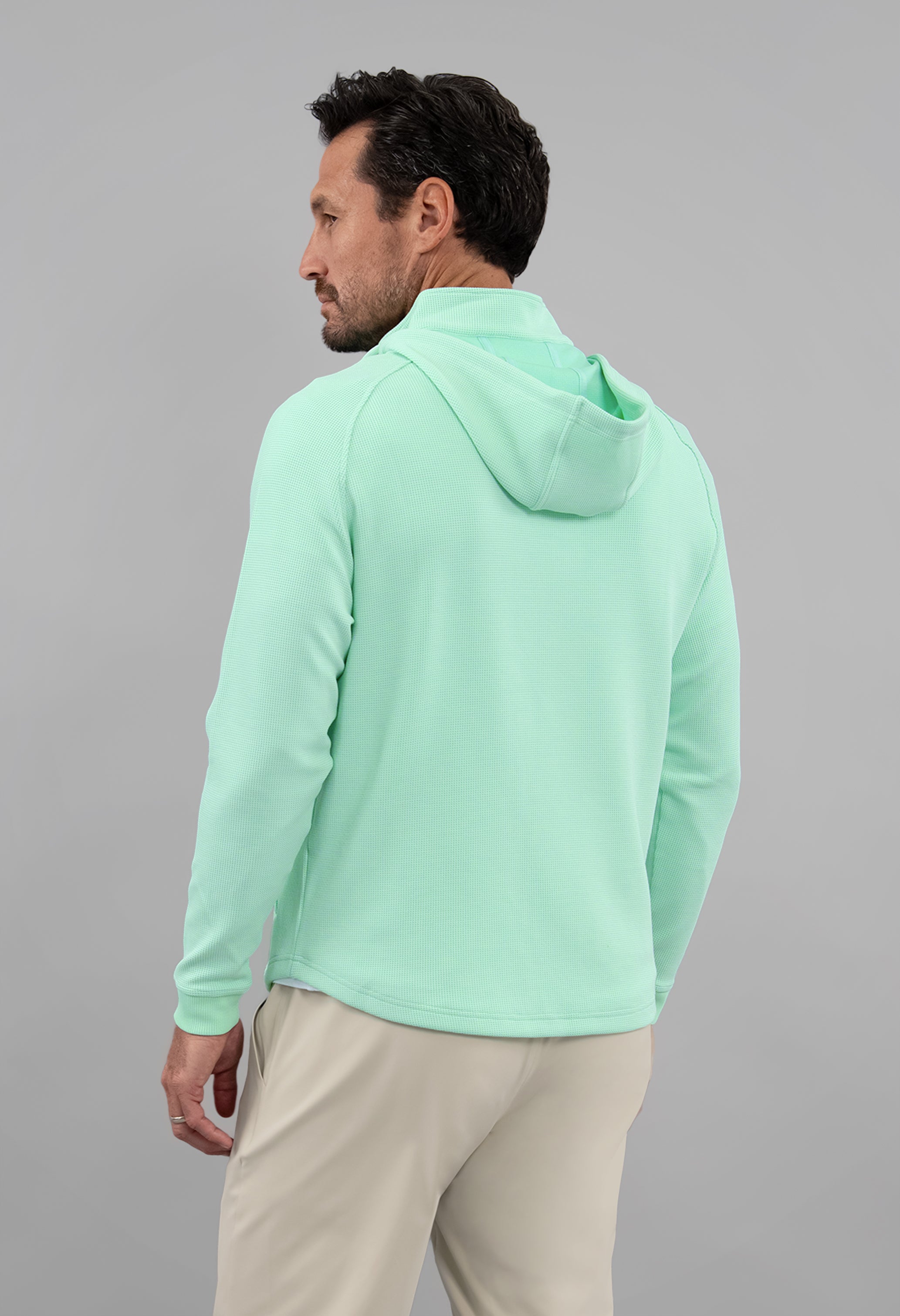 IBKÜL - Waffle Knit Hoody - Color: Pool Party Heather