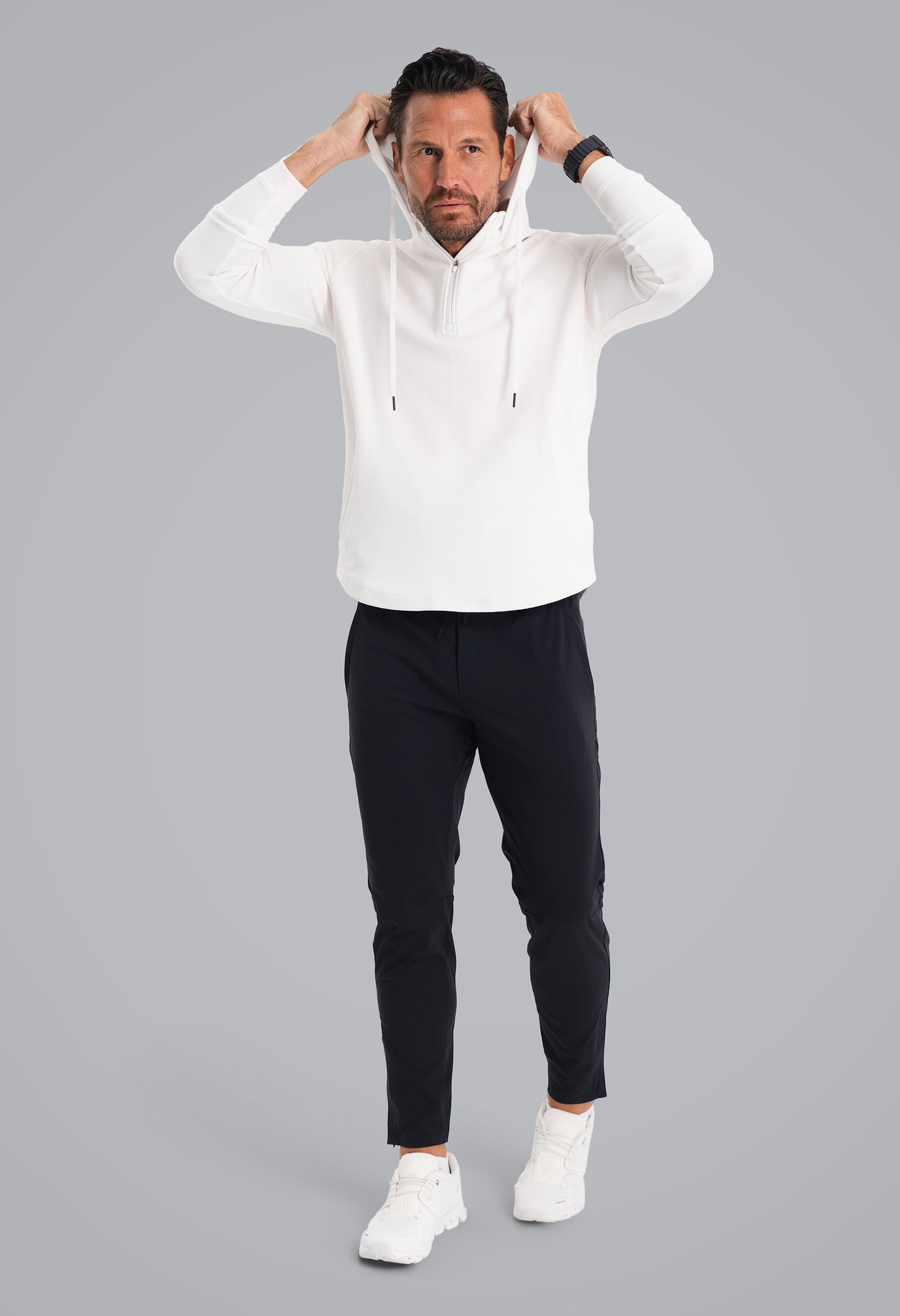 IBKÜL - Waffle Knit Hoody - Color: White
