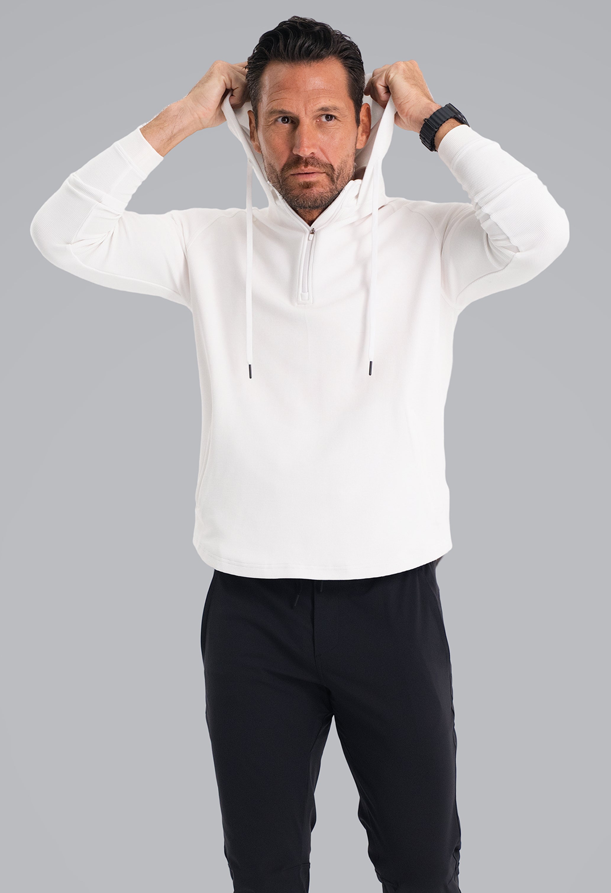IBKÜL - Waffle Knit Hoody - Color: White