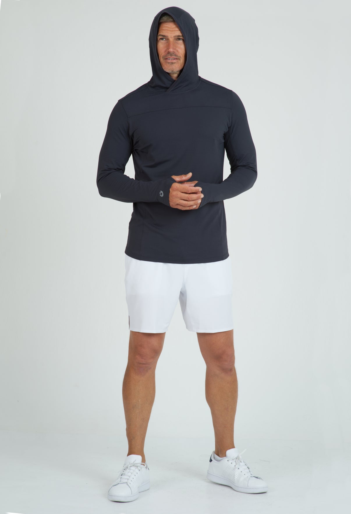 IBKÜL - Men's Solid Long Sleeve Hoody - 91199 - Color: Charcoal