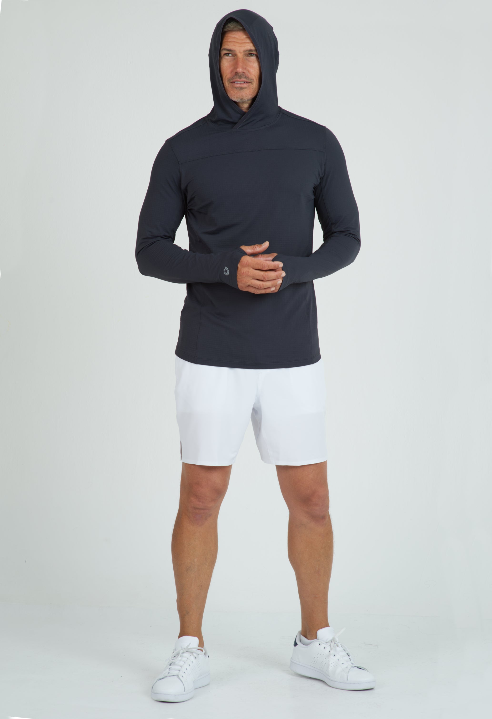 IBKÜL - Men's Solid Long Sleeve Hoody - 91199 - Color: Charcoal