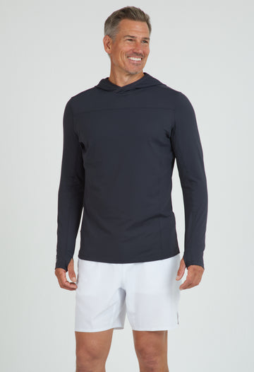 IBKÜL - Men's Solid Long Sleeve Hoody - 91199 - Color: Charcoal