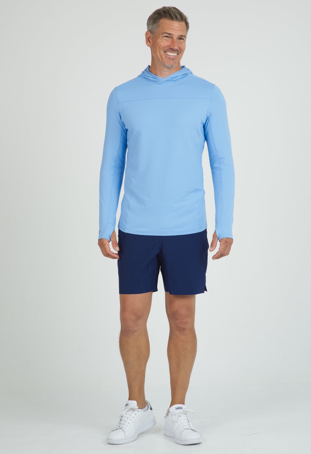 IBKÜL - Men's Solid Long Sleeve Hoody - 91199 - Color: Peri