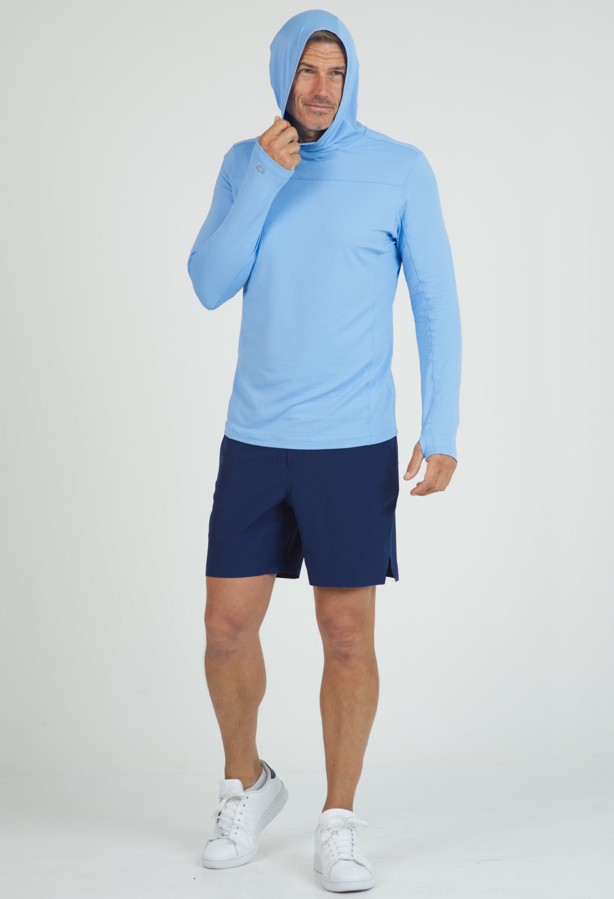 IBKÜL - Men's Solid Long Sleeve Hoody - 91199 - Color: Peri