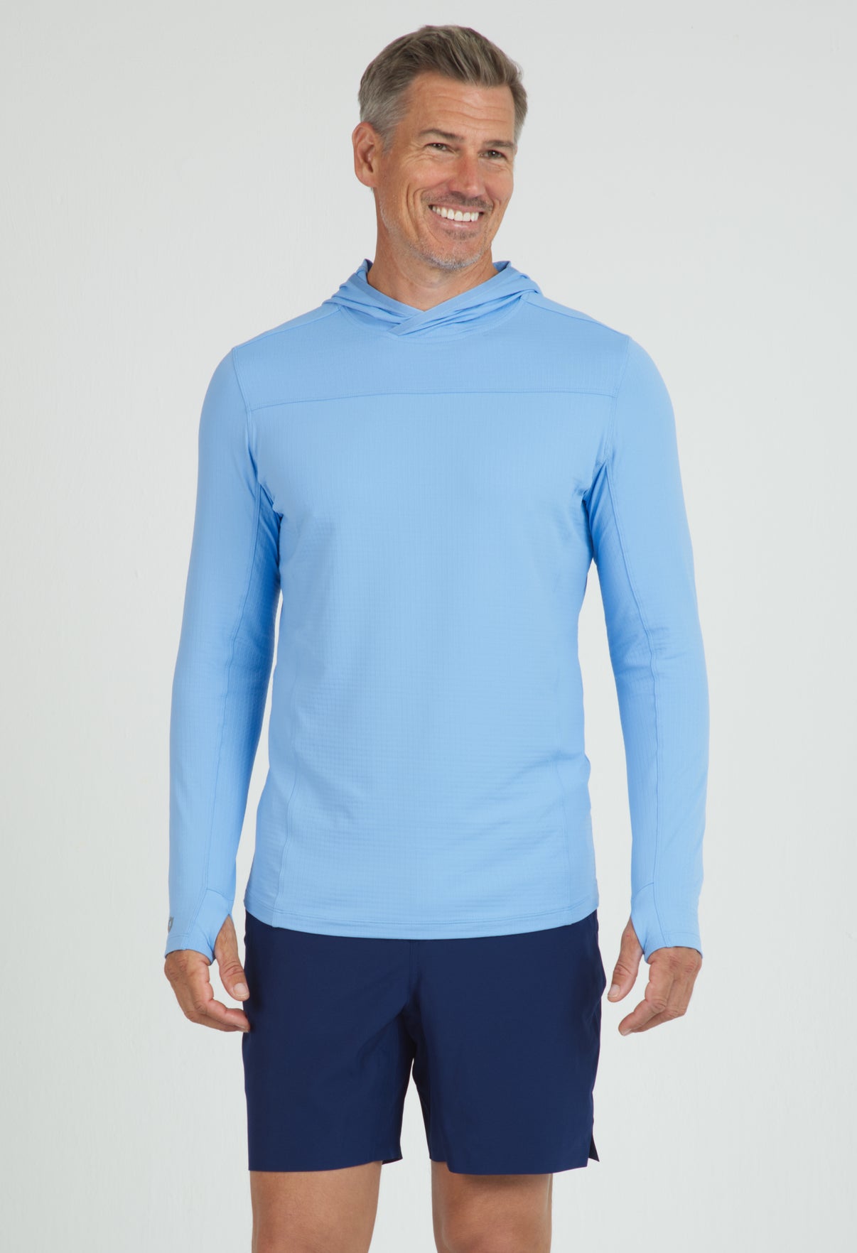 IBKÜL - Men's Solid Long Sleeve Hoody - 91199 - Color: Peri